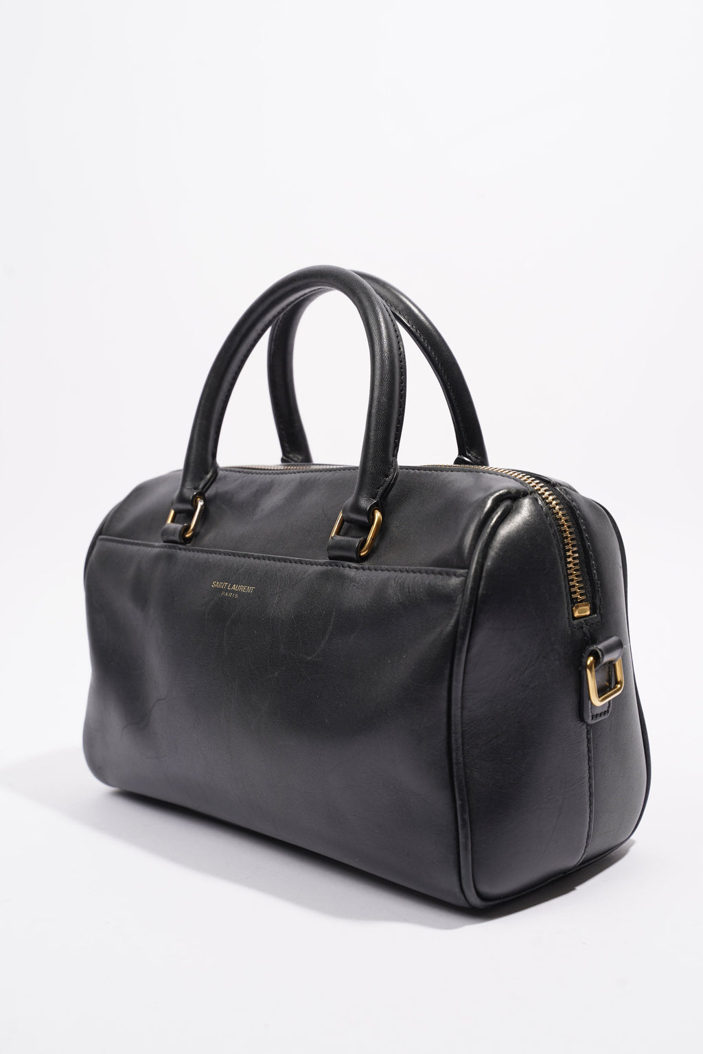 Saint Laurent Paris Baby Duffle Black Leather