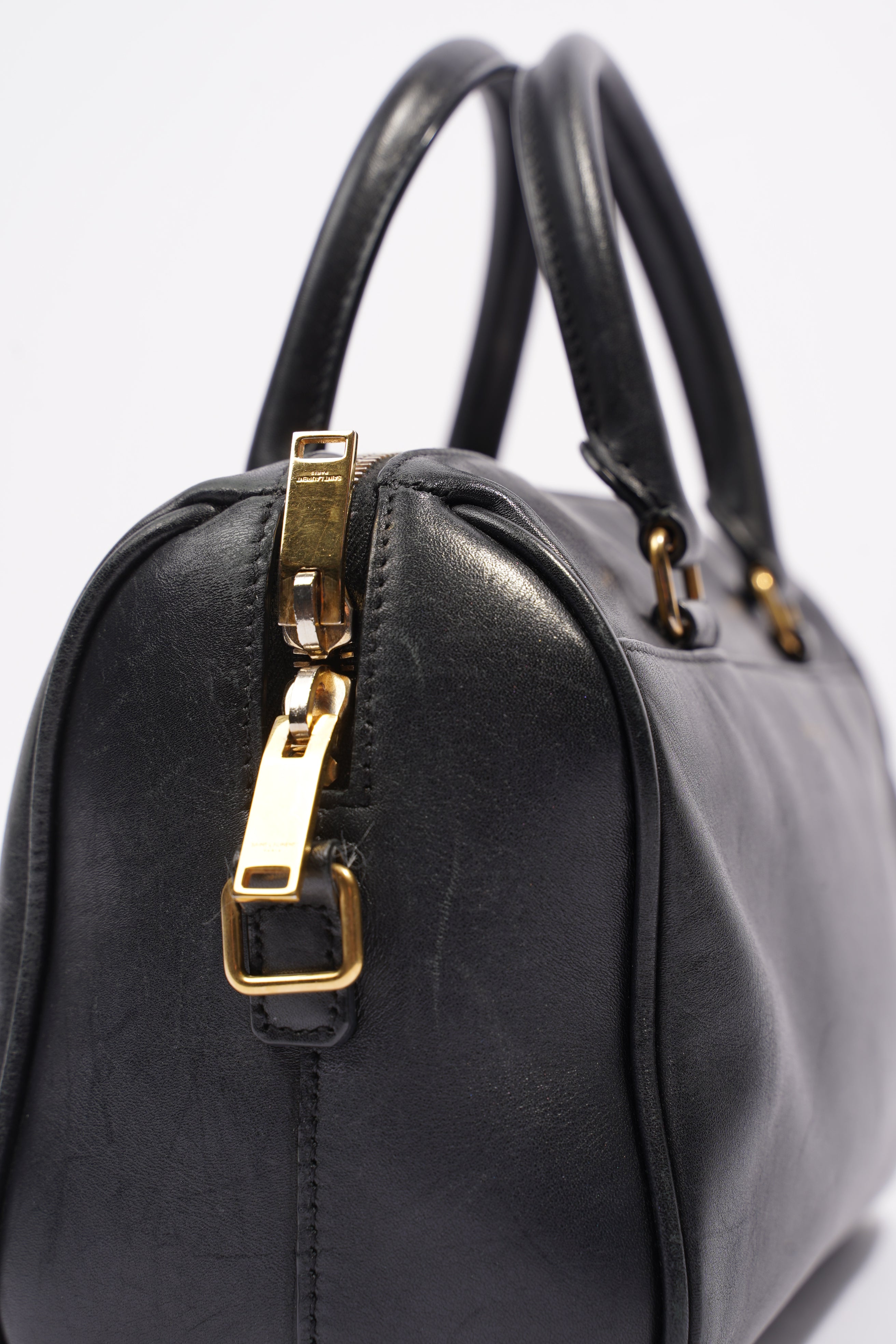 Saint Laurent Paris Baby Duffle Black Leather