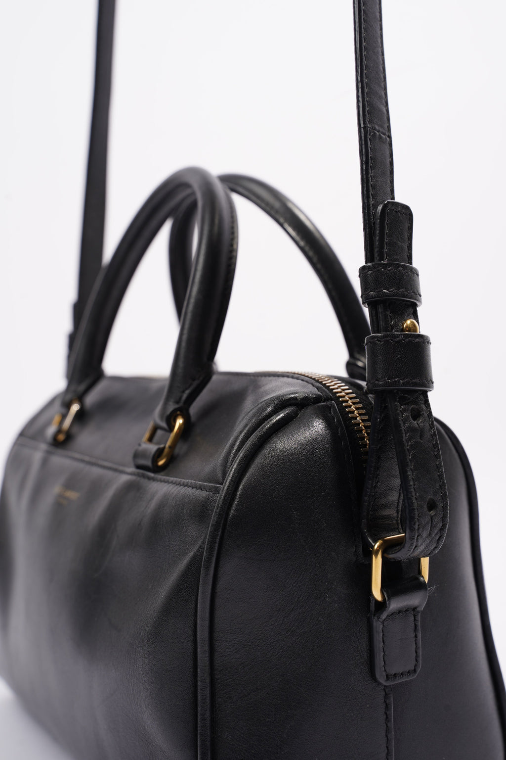 Saint Laurent Paris Baby Duffle Black Leather