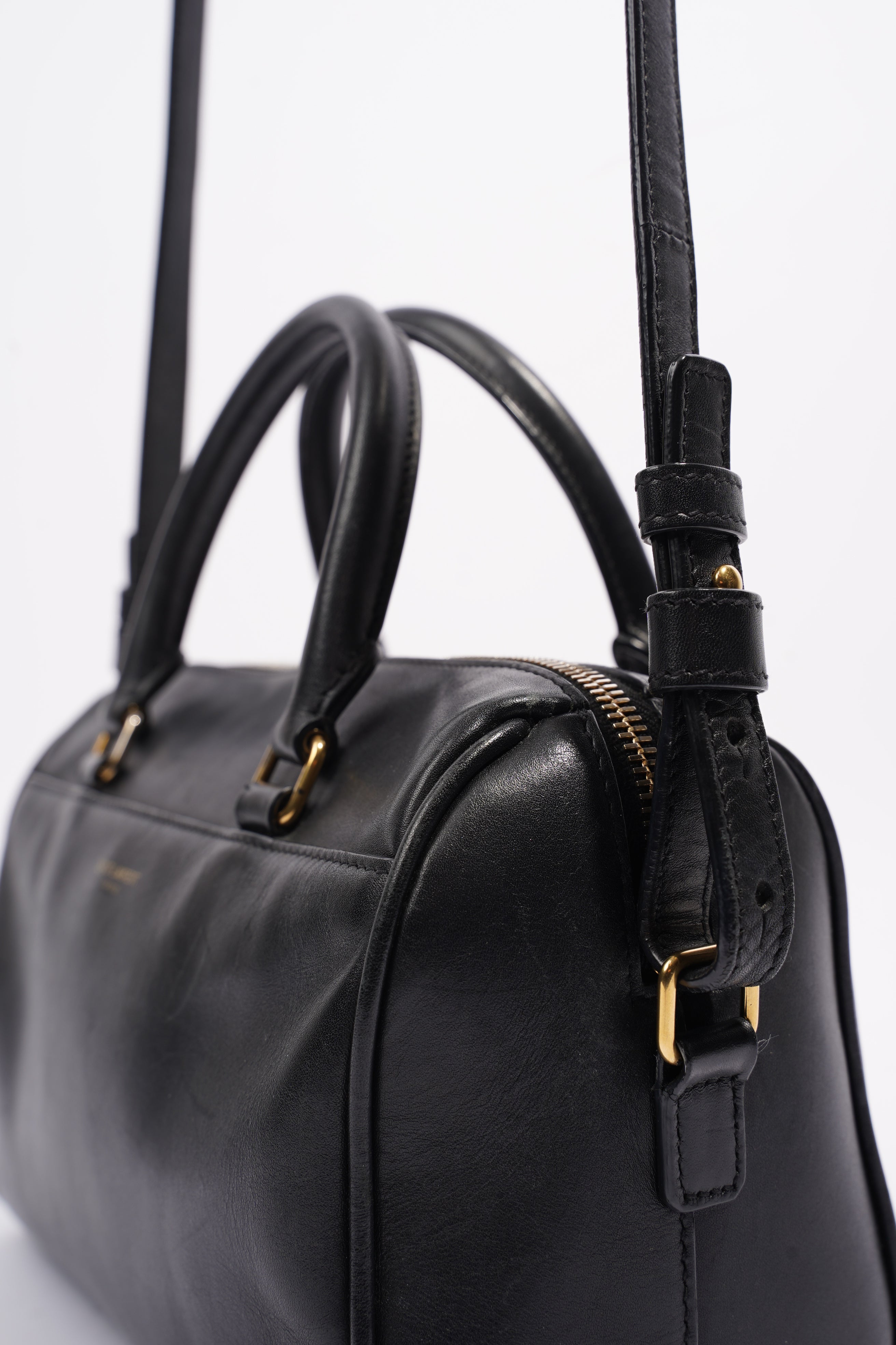 Saint Laurent Paris Baby Duffle Black Leather