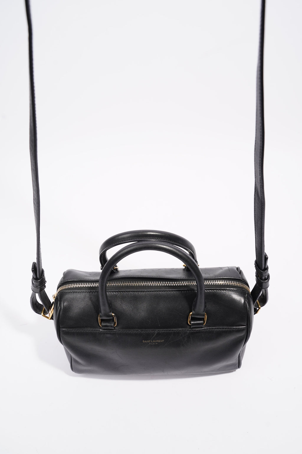 Saint Laurent Paris Baby Duffle Black Leather