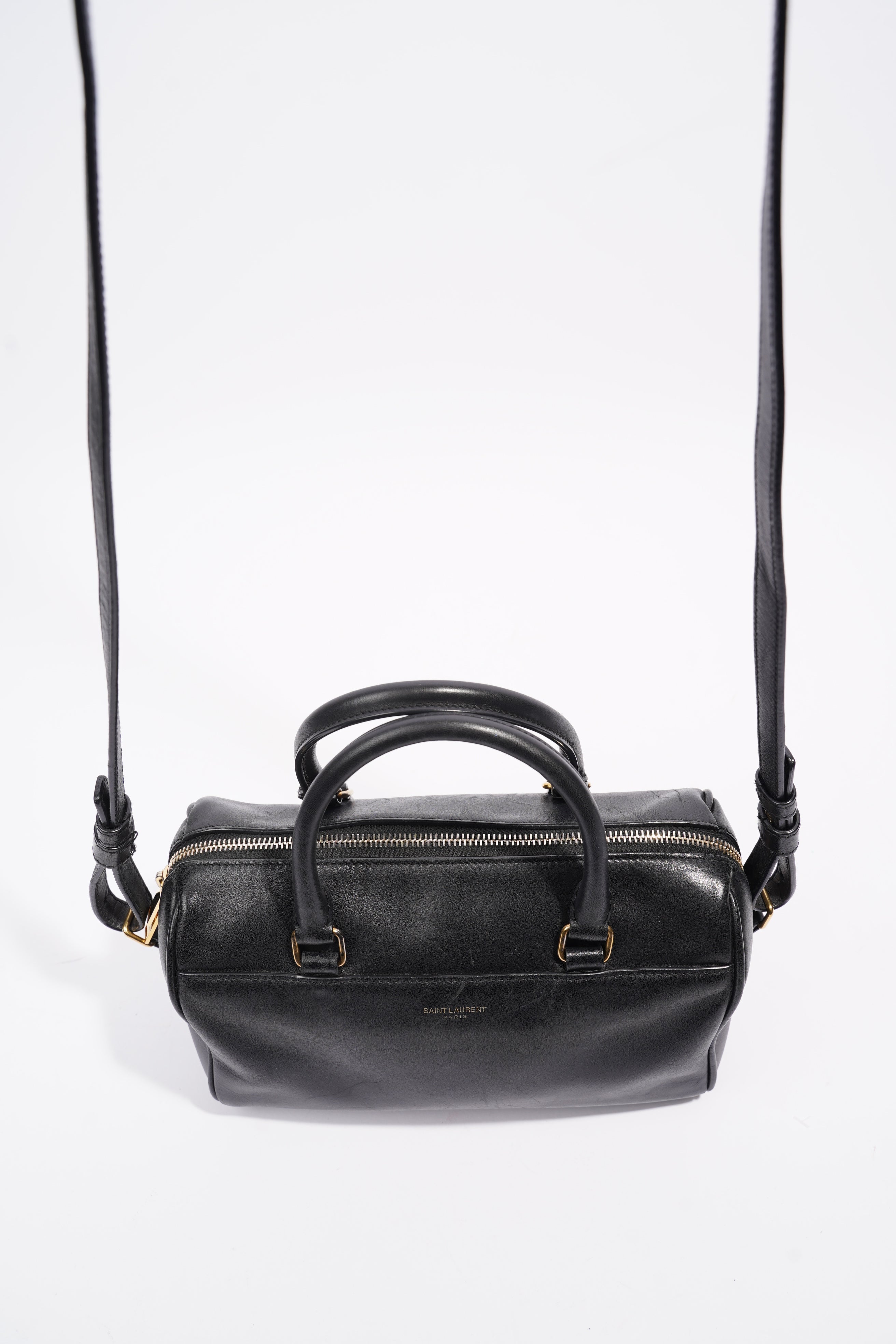 Saint Laurent Paris Baby Duffle Black Leather