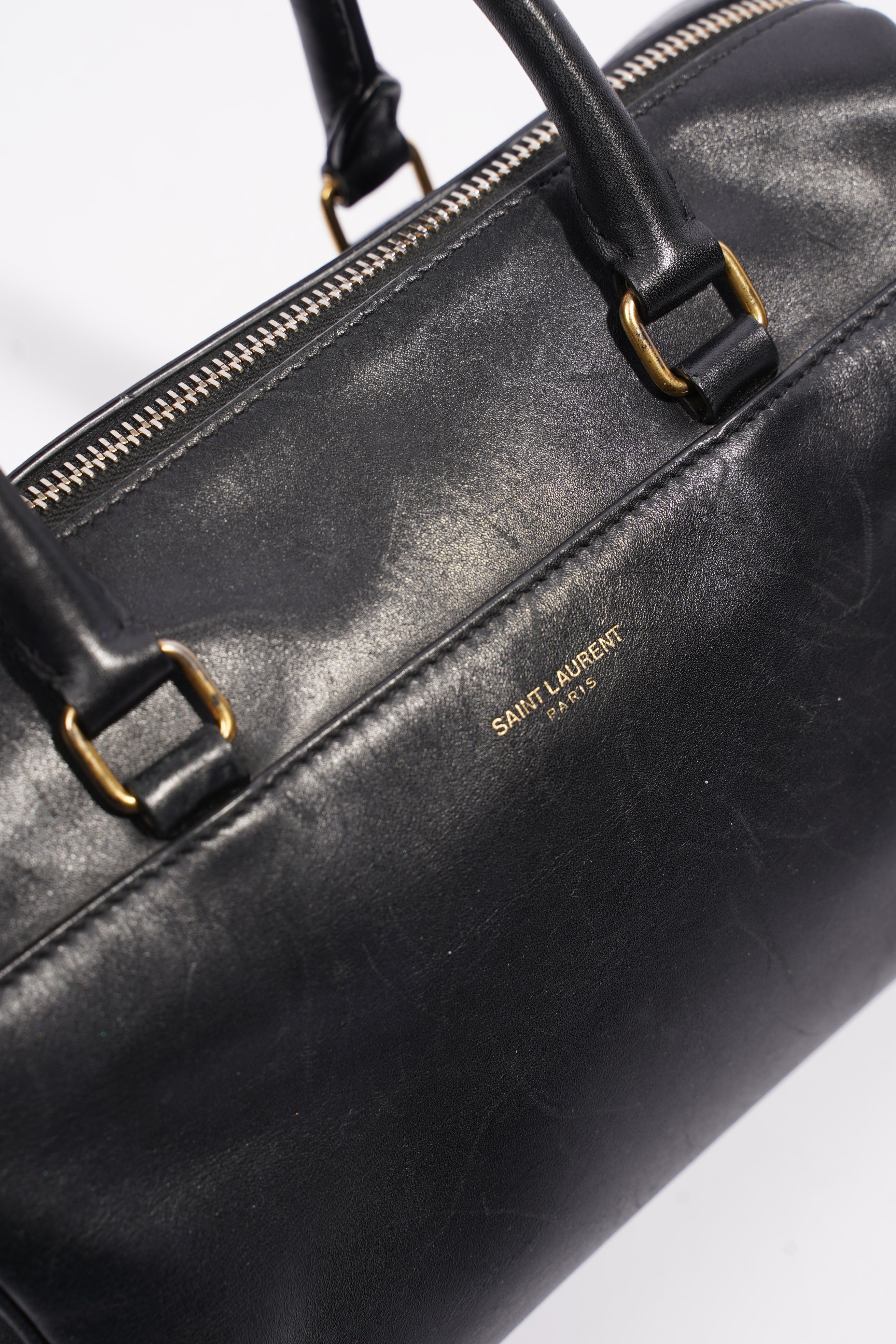 Saint Laurent Paris Baby Duffle Black Leather
