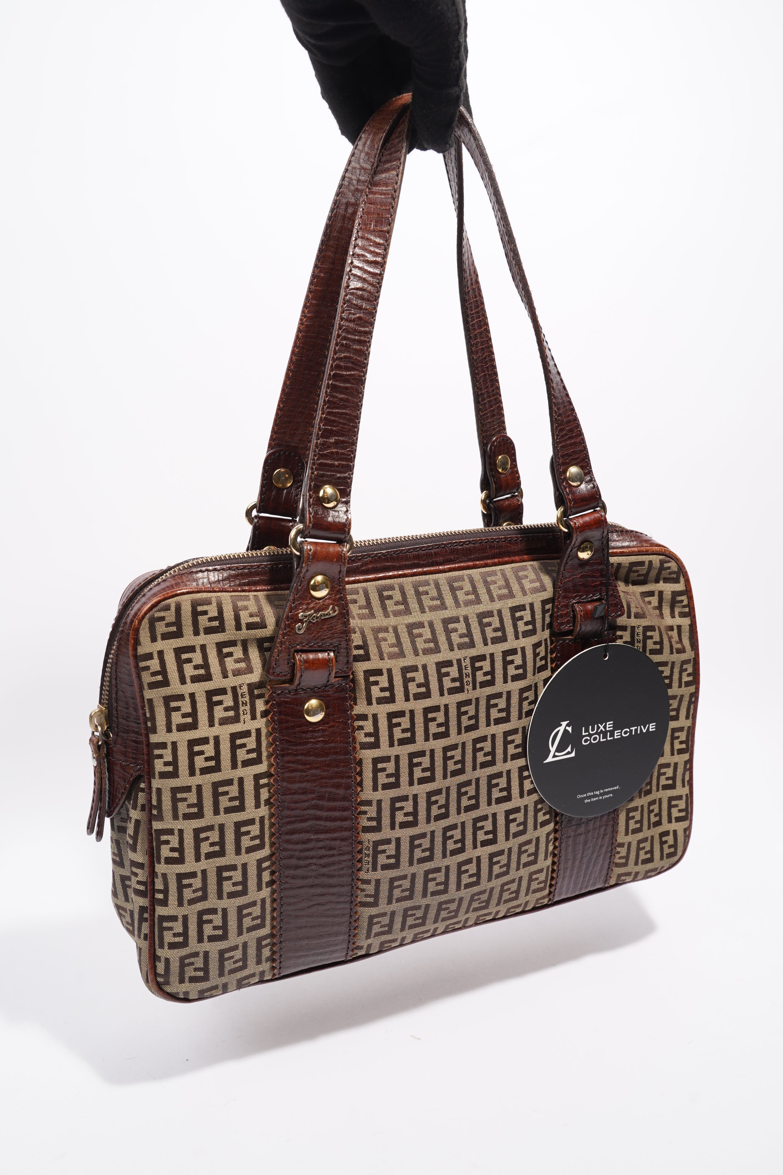 Fendi Zucchino Dark Brown / Brown Canvas