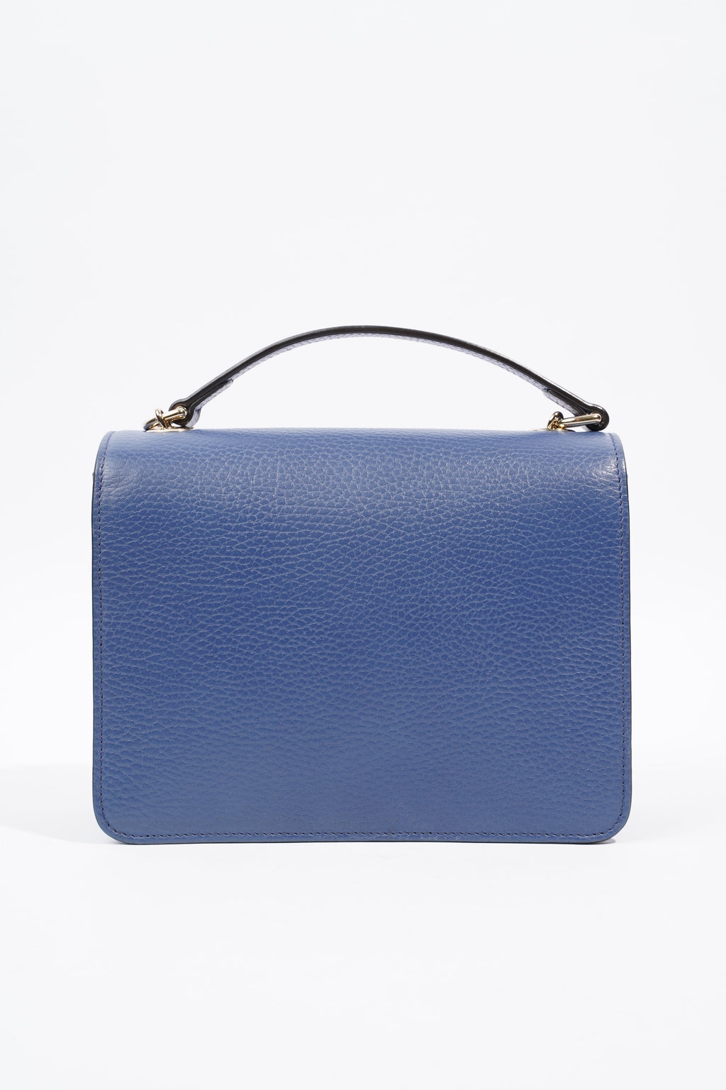 Gucci Interlocking GG Chain Blue Grained Leather
