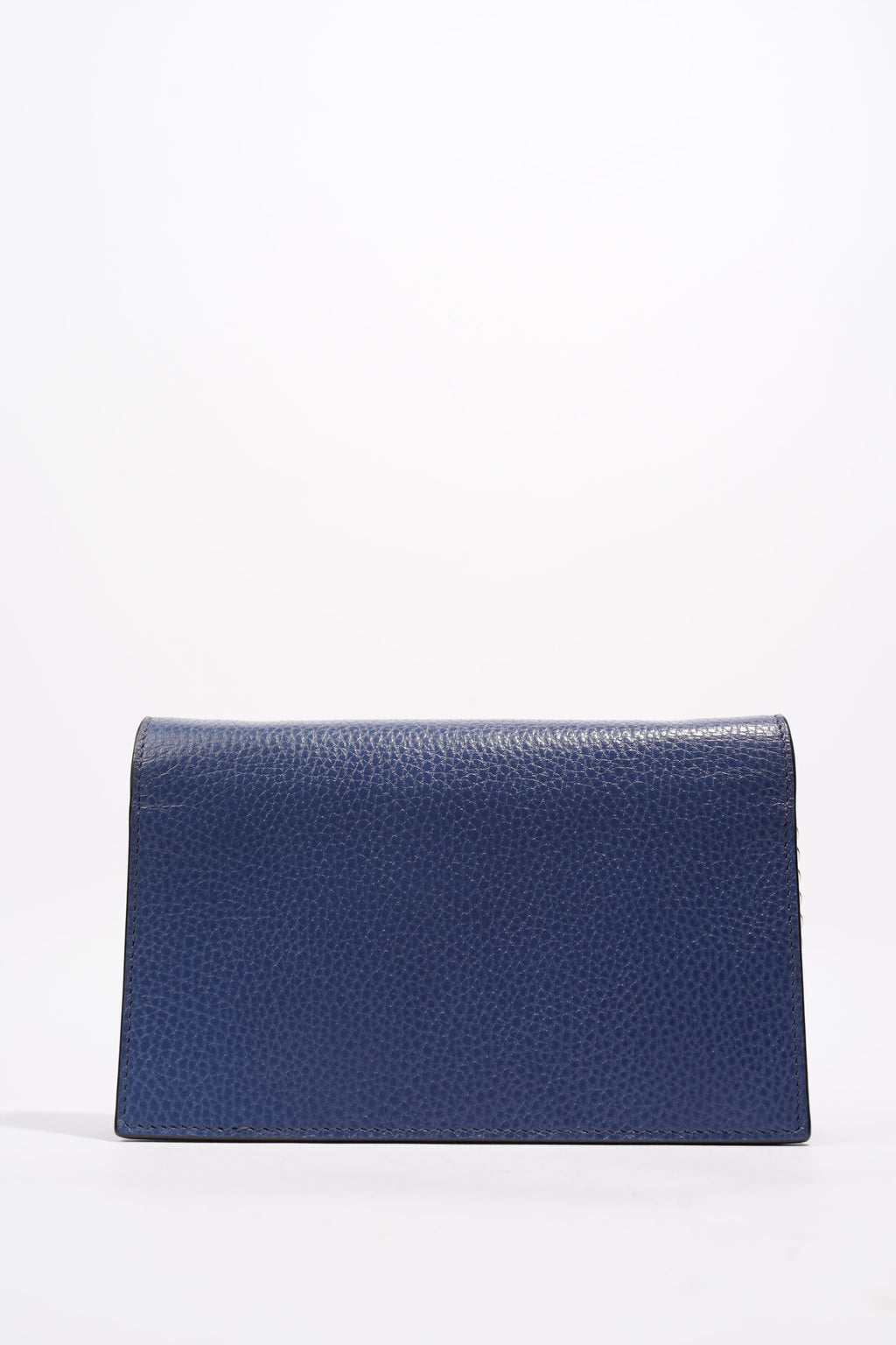 Gucci Interlocking GG Chain Wallet Blue Leather