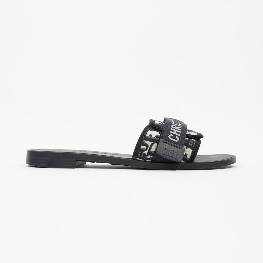 Christian Dior Dio(r)evolution Slide Navy Technical Fabric EU 39 UK 6