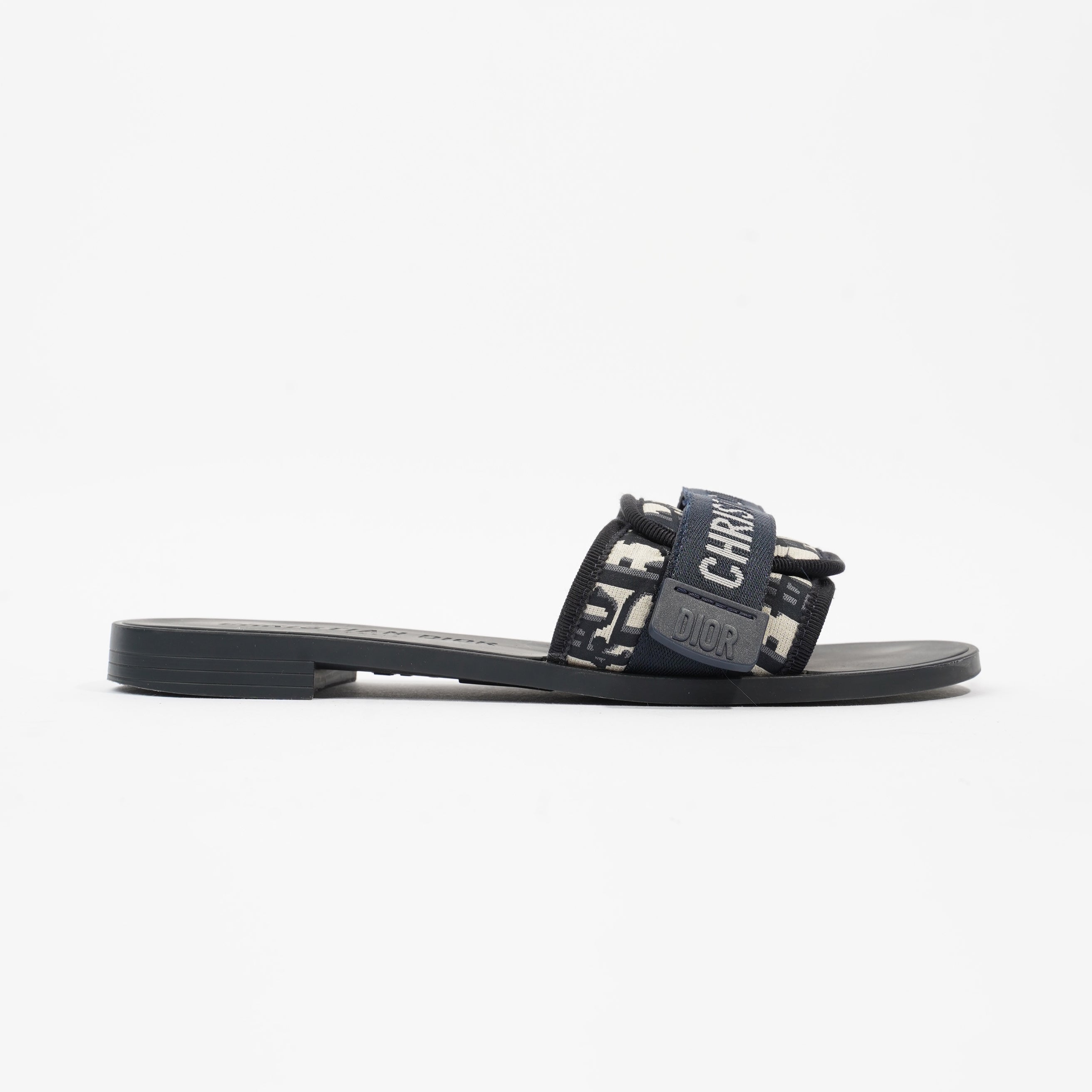Christian Dior Dio(r)evolution Slide Navy Technical Fabric EU 39 UK 6