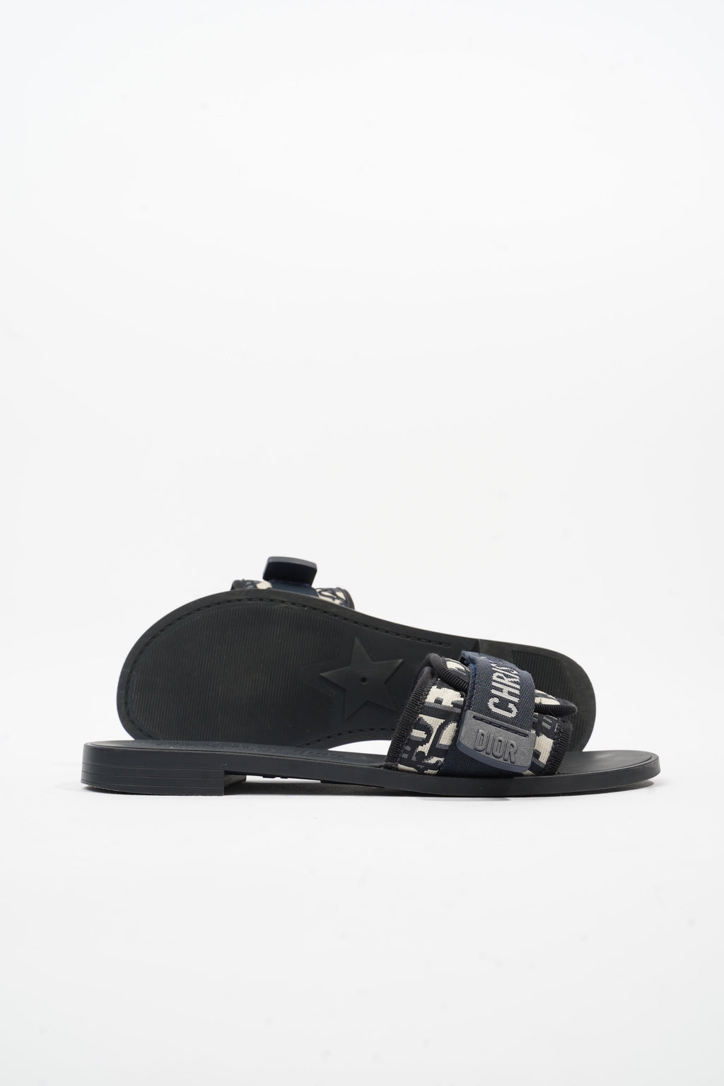 Christian Dior Dio(r)evolution Slide Navy Technical Fabric EU 39 UK 6