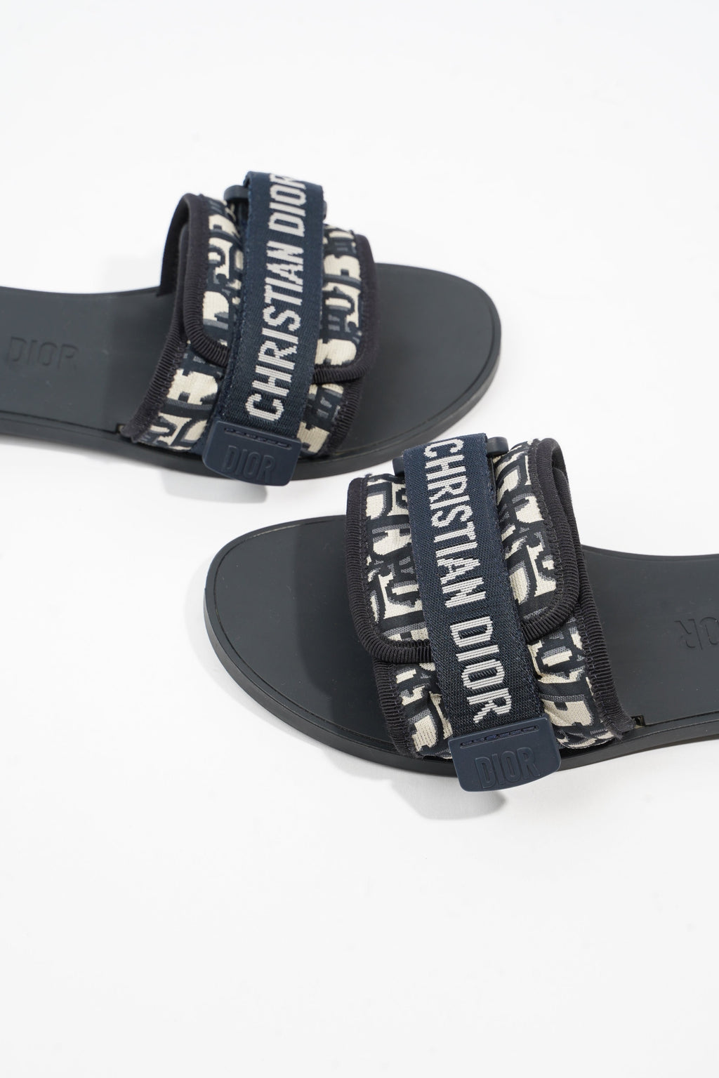 Christian Dior Dio(r)evolution Slide Navy Technical Fabric EU 39 UK 6