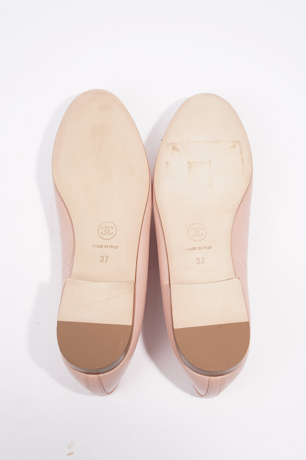 Chanel CC Ballet Flats Pink Leather EU 37 UK 4