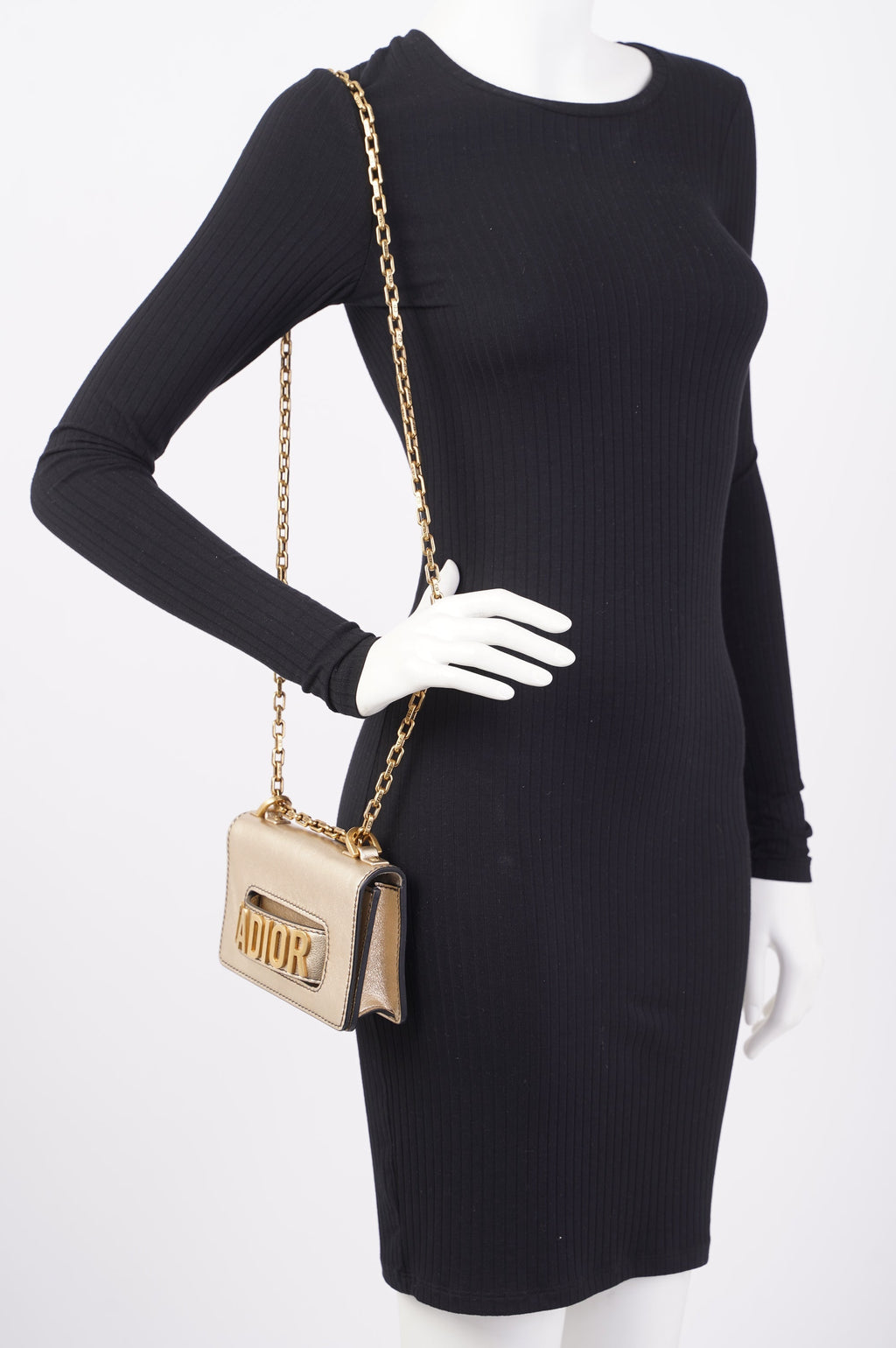 Christian Dior J'Adior Chain Flap Bag Golden Leather