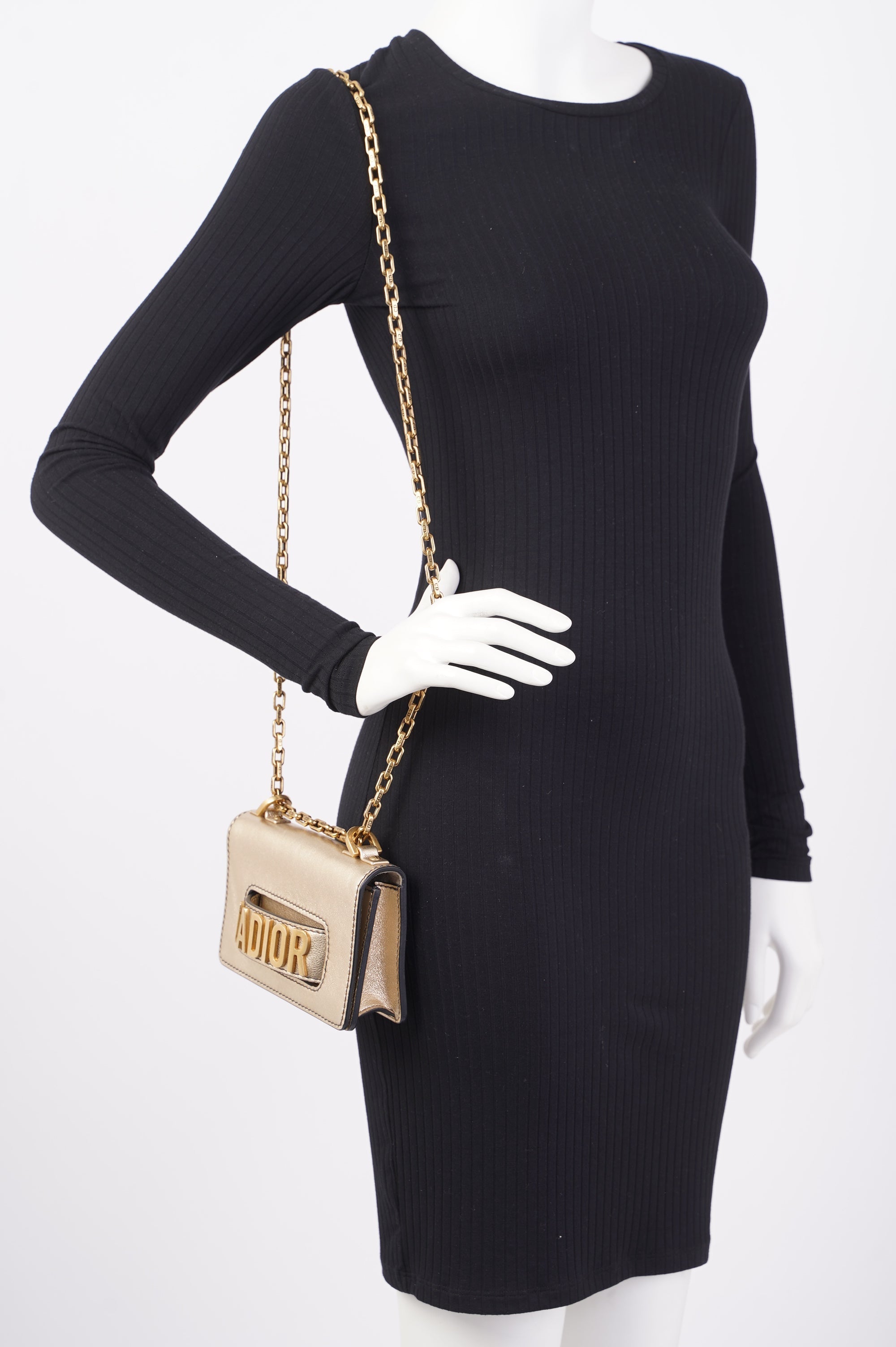 Christian Dior J'Adior Chain Flap Bag Golden Leather