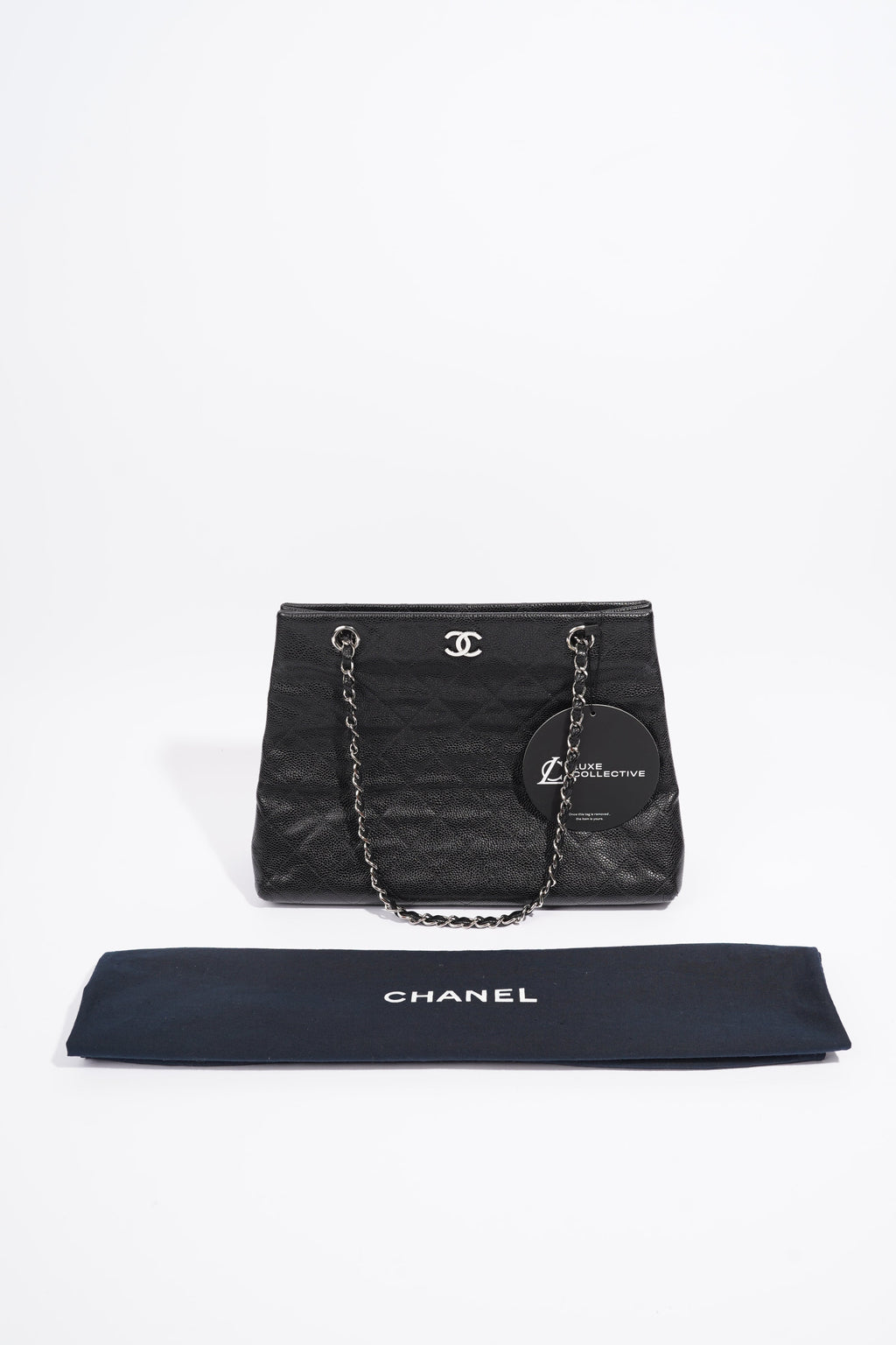 Chanel CC Shopping Tote Black Caviar Leather