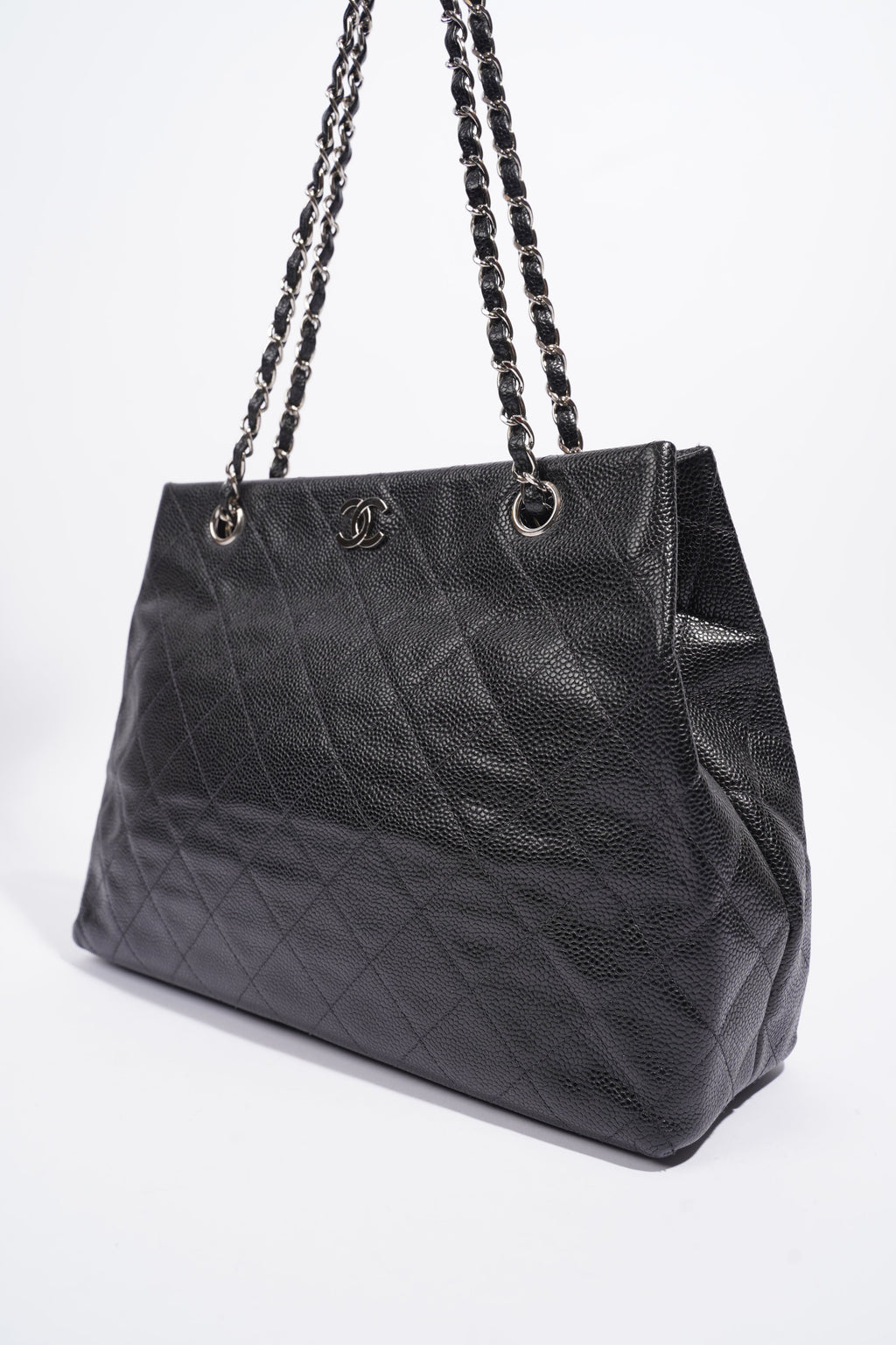 Chanel CC Shopping Tote Black Caviar Leather