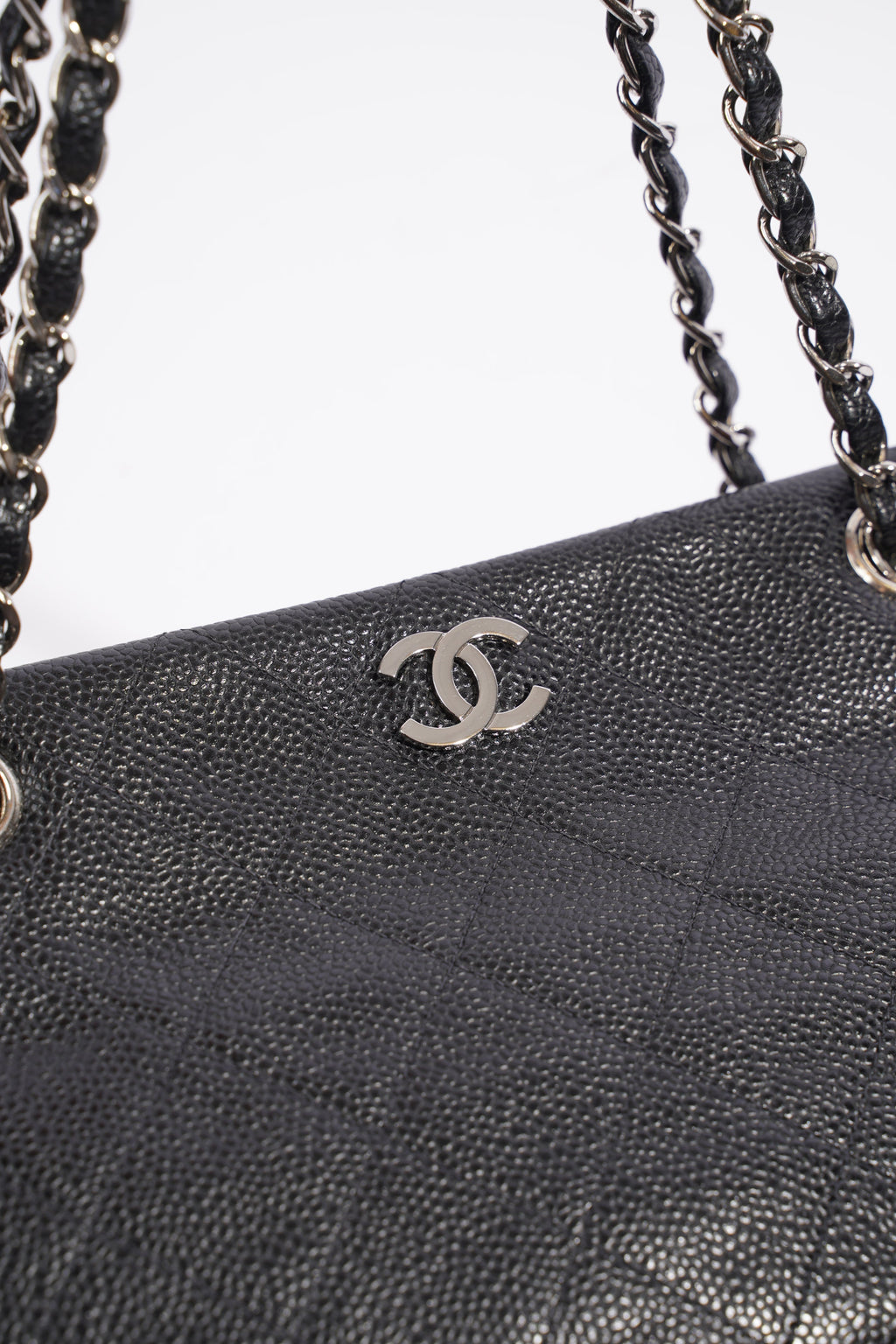 Chanel CC Shopping Tote Black Caviar Leather