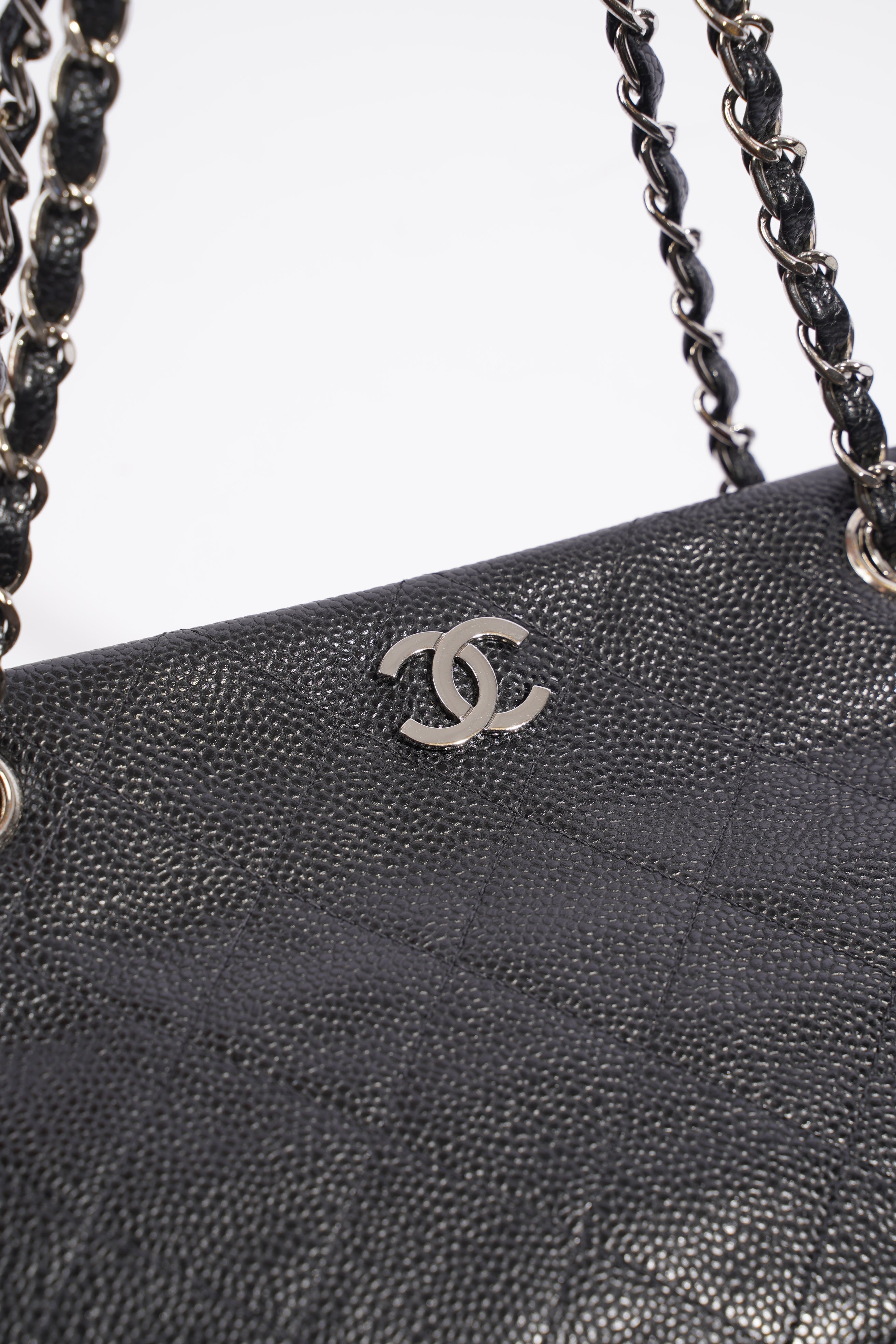 Chanel CC Shopping Tote Black Caviar Leather
