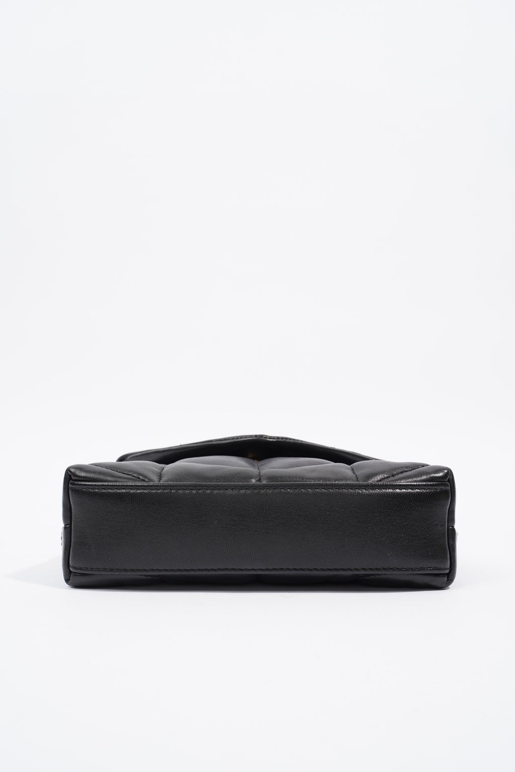 Saint Laurent Small Puffer Pouch Black Lambskin Leather