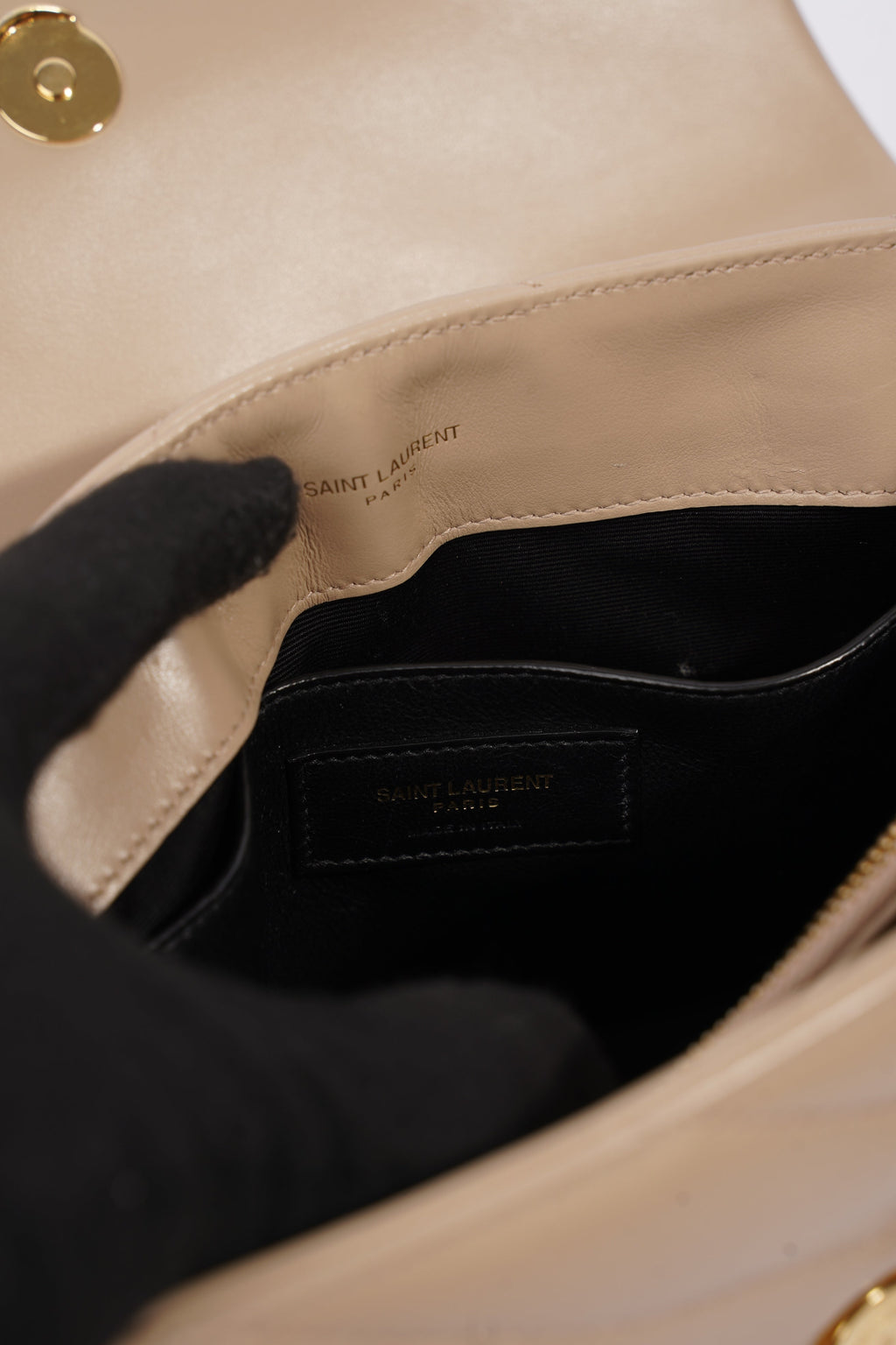 Saint Laurent Lou Lou Nude Leather Small