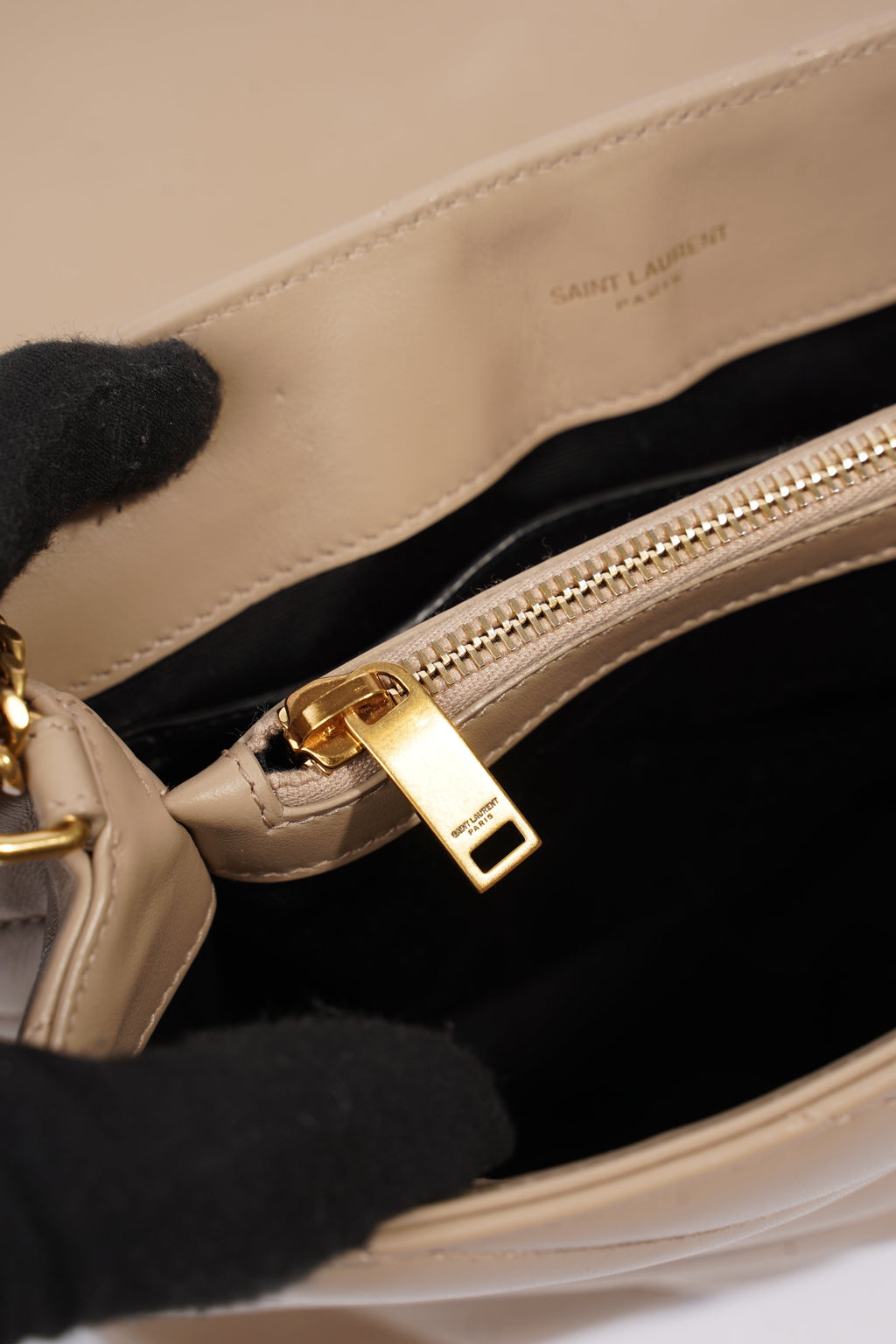 Saint Laurent Lou Lou Nude Leather Small
