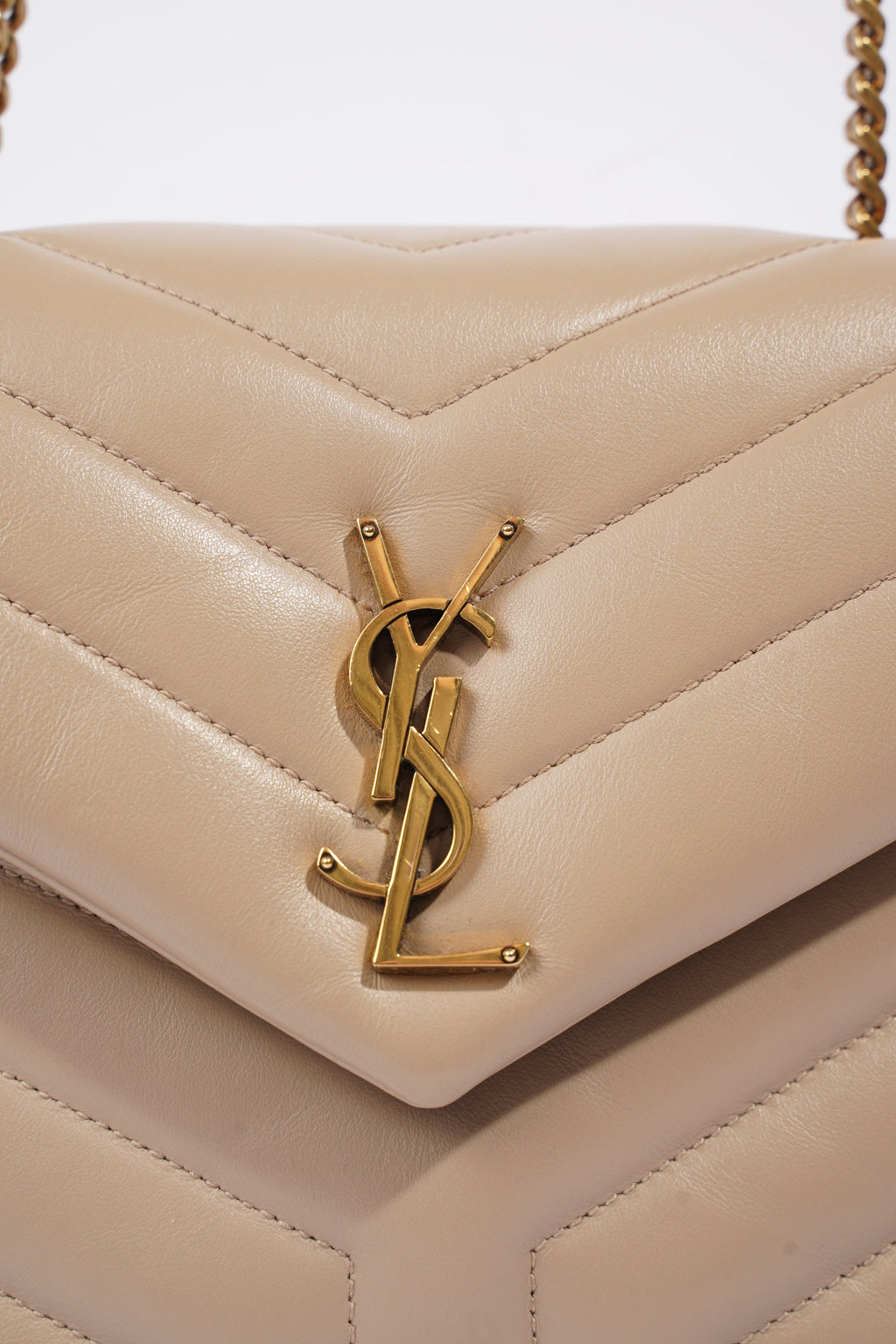 Saint Laurent Lou Lou Nude Leather Small