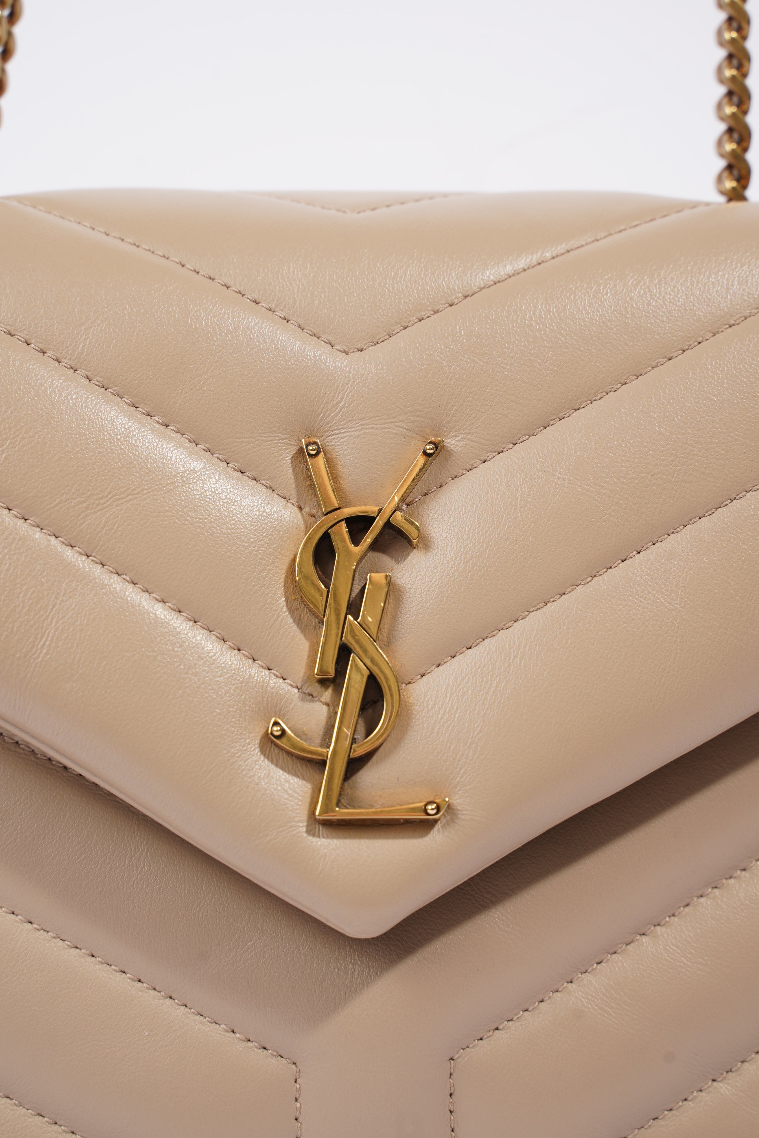Saint Laurent Lou Lou Nude Leather Small