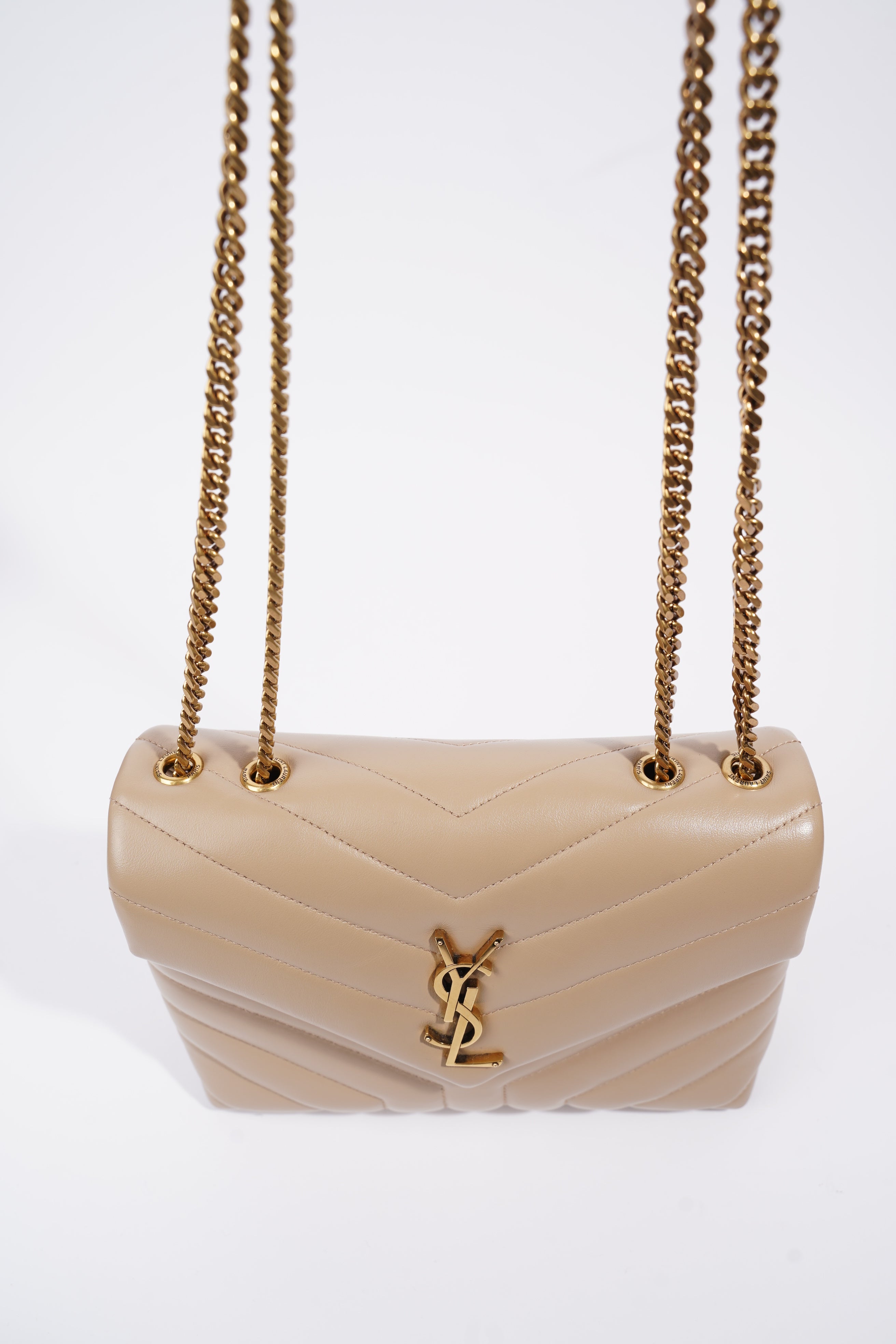 Saint Laurent Lou Lou Nude Leather Small