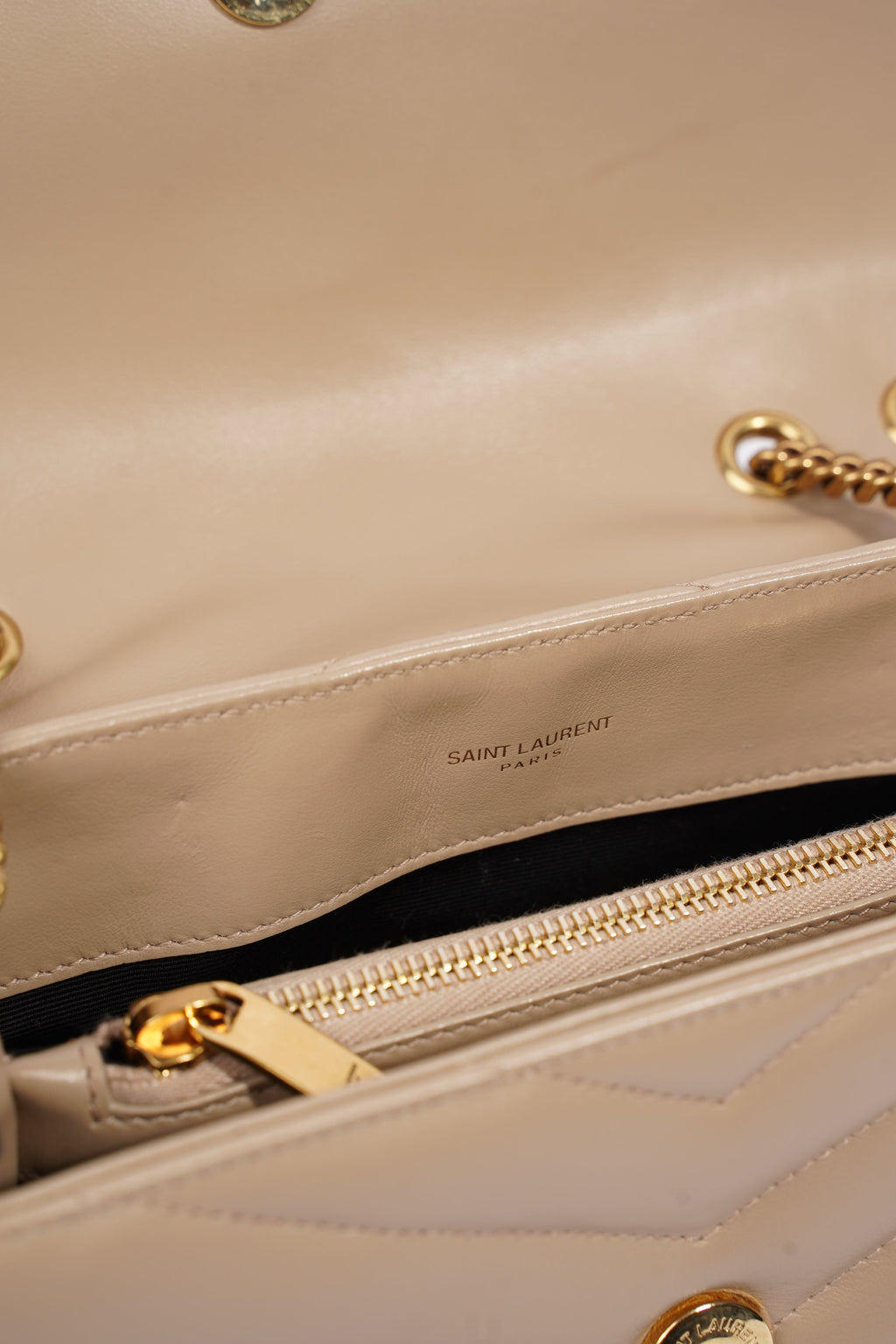 Saint Laurent Lou Lou Nude Leather Small