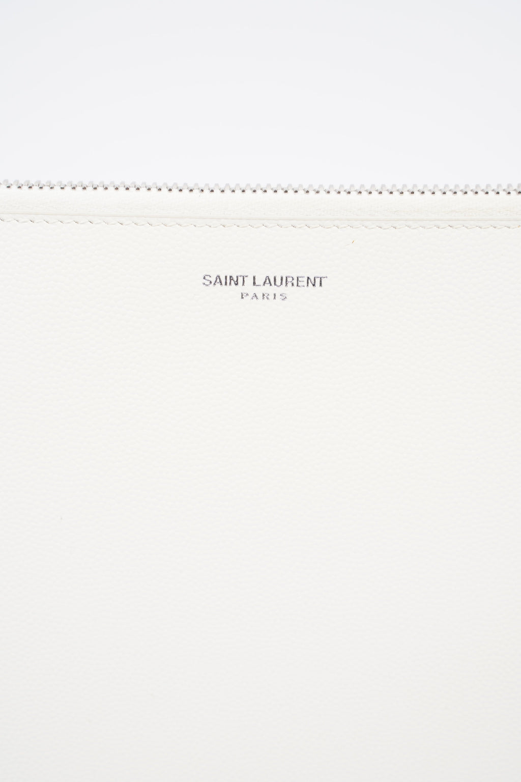 Saint Laurent Pouch White Leather