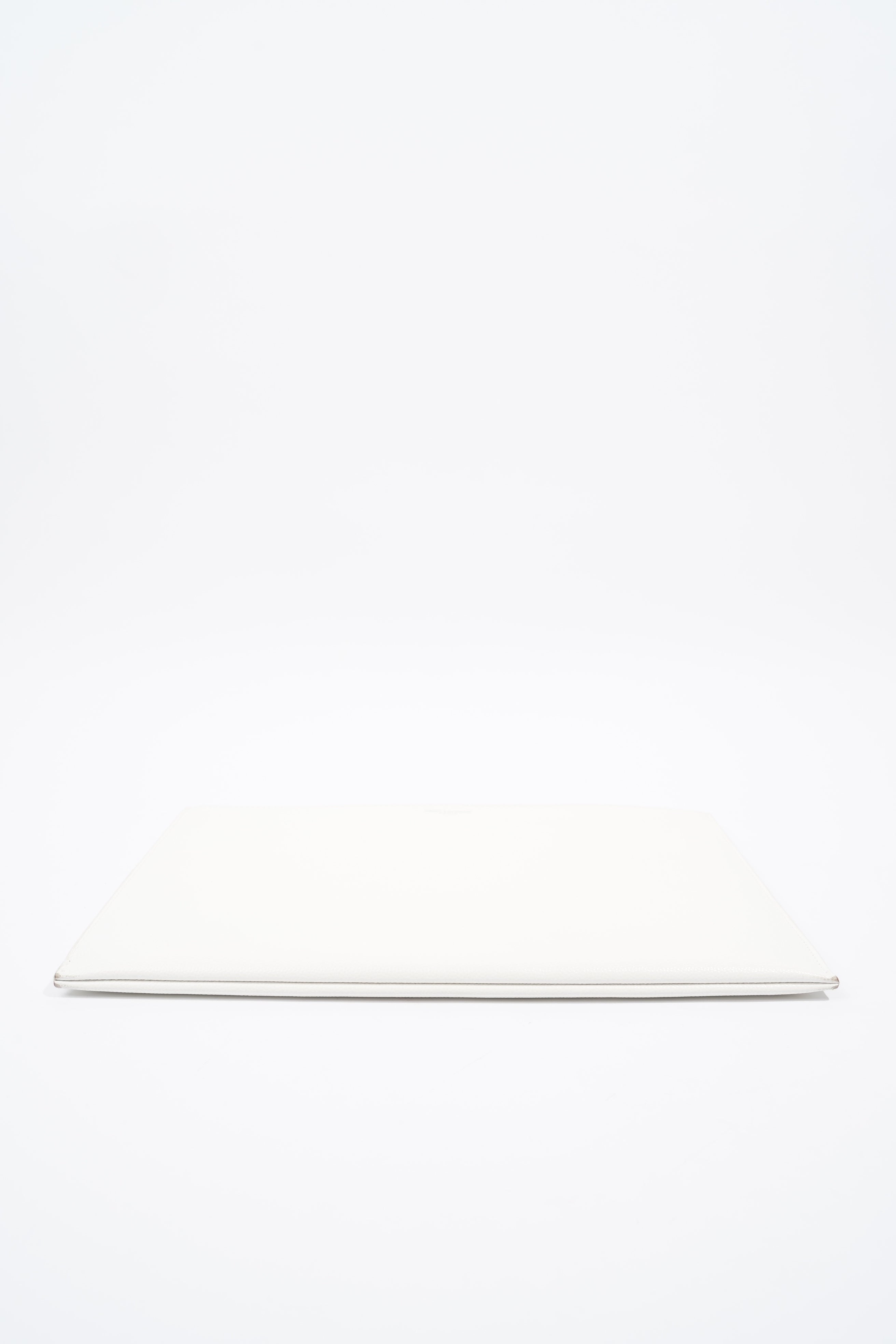 Saint Laurent Pouch White Leather