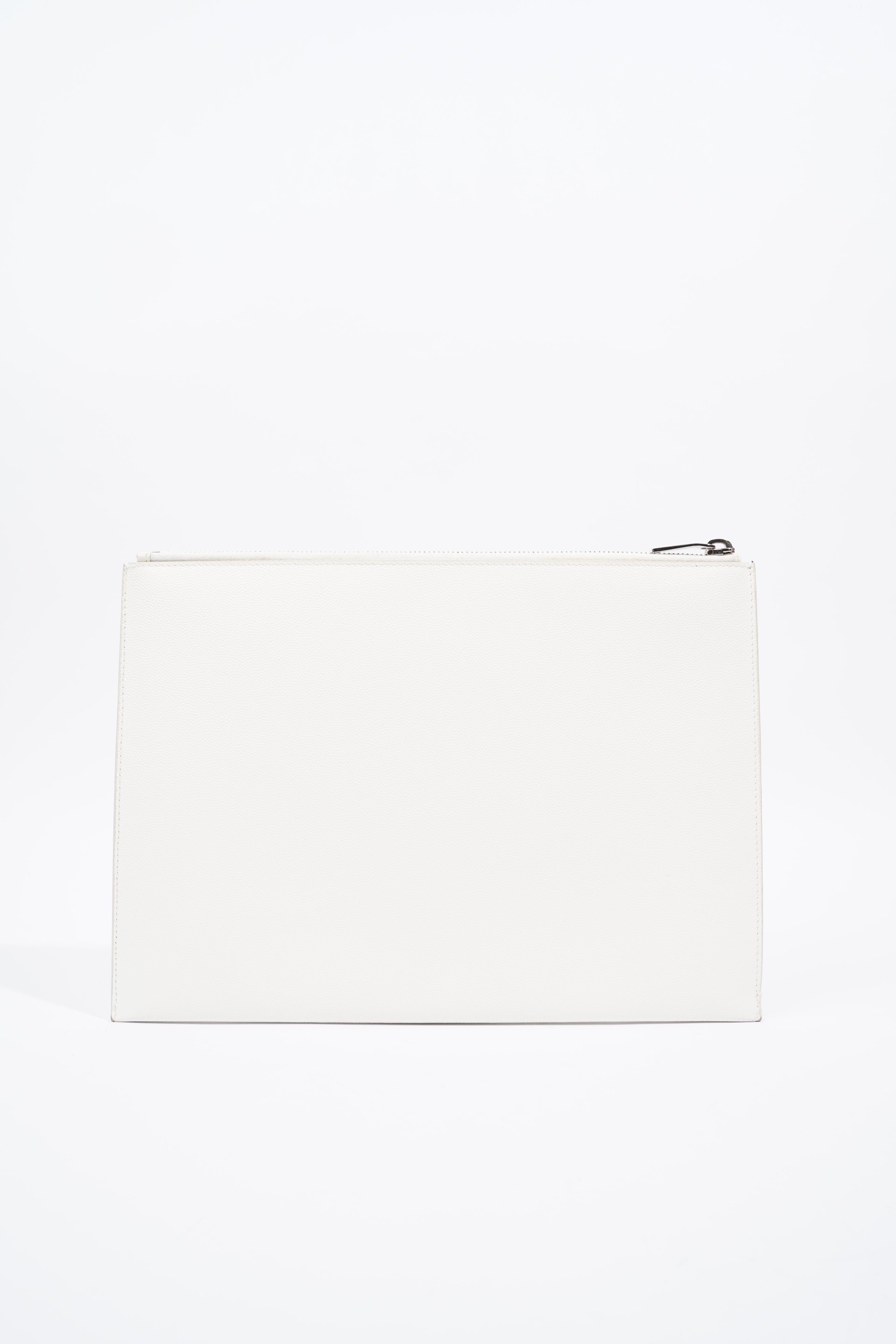 Saint Laurent Pouch White Leather