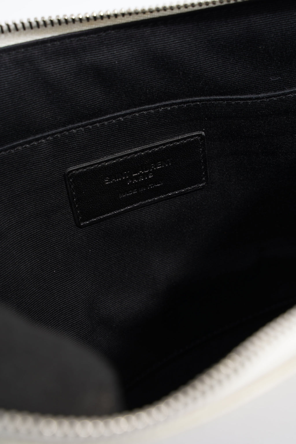 Saint Laurent Pouch White Leather