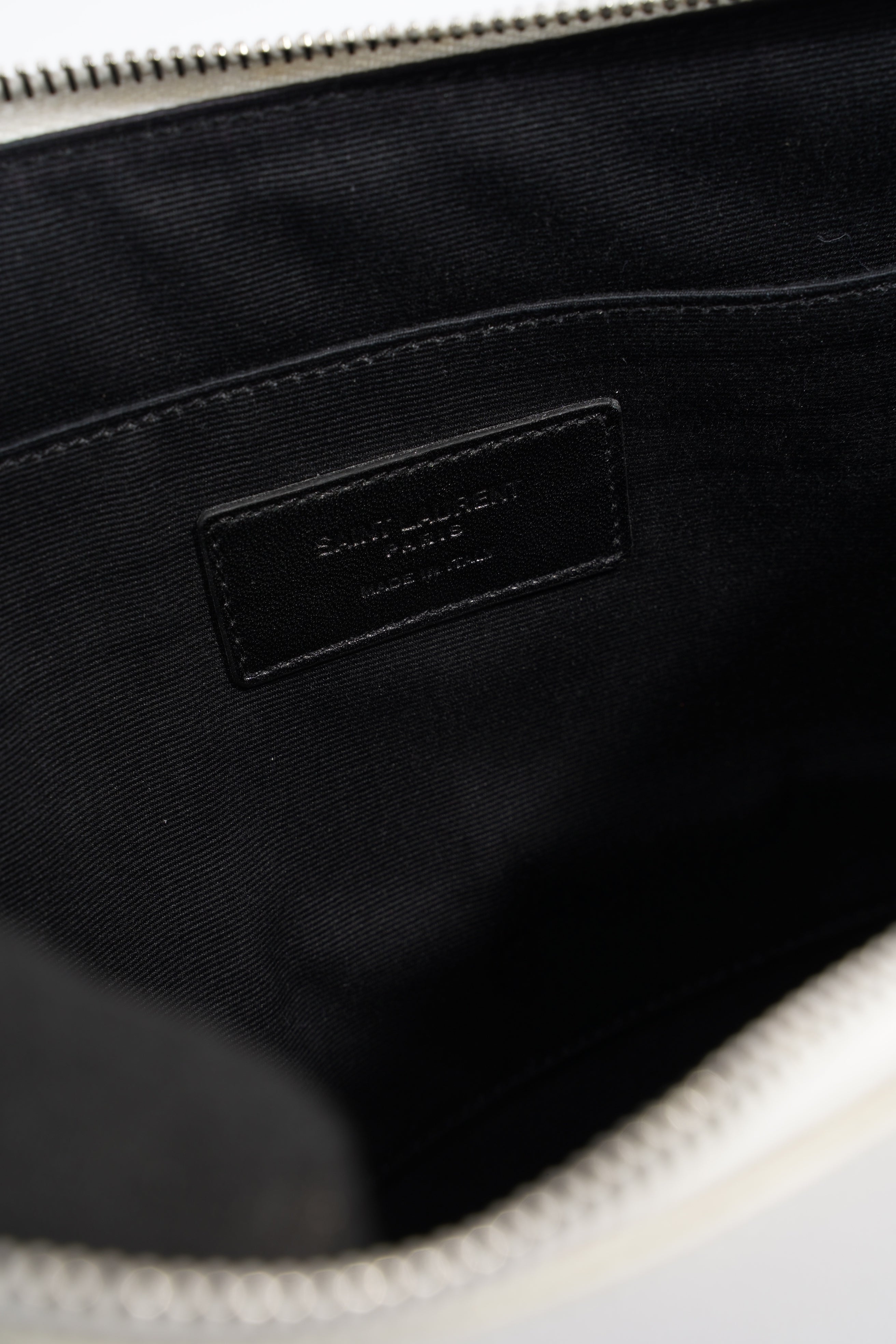 Saint Laurent Pouch White Leather