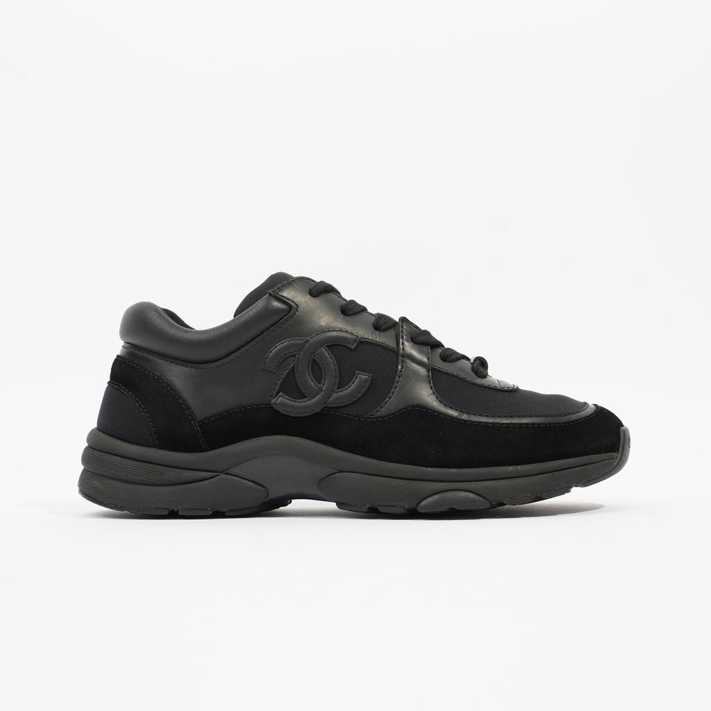 Chanel CC Runner Black Suede EU 37.5 UK 4.5