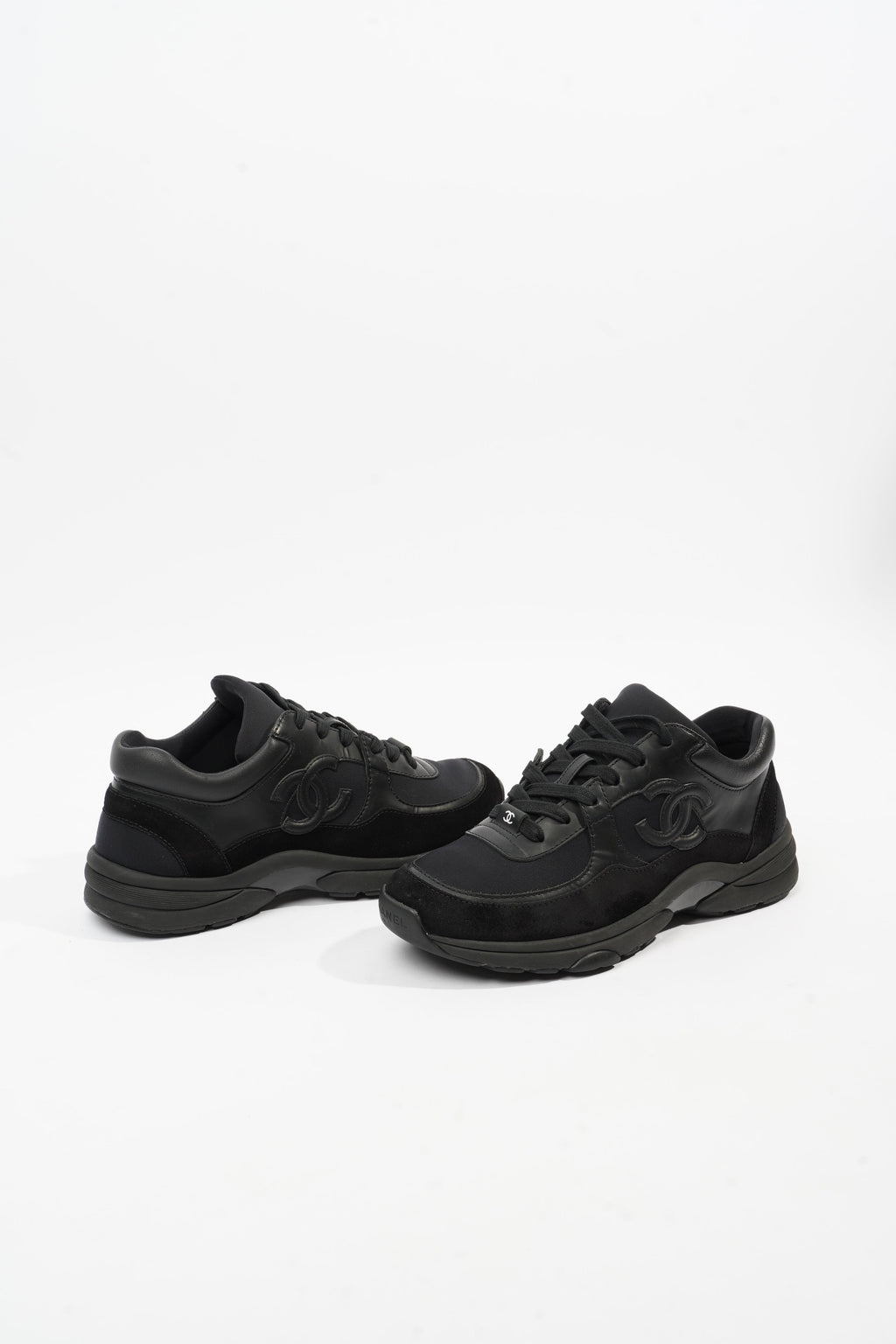 Chanel CC Runner Black Suede EU 37.5 UK 4.5