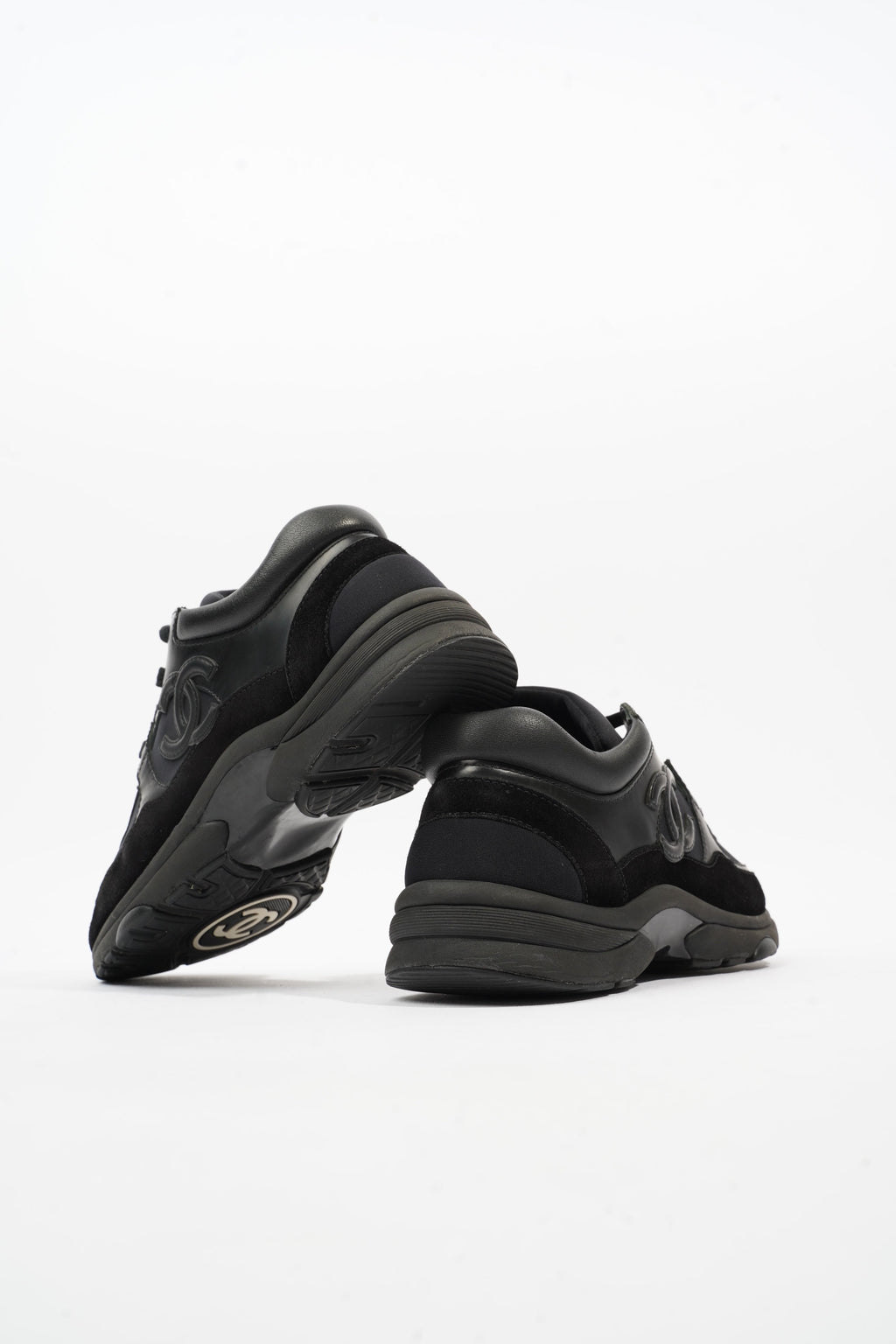 Chanel CC Runner Black Suede EU 37.5 UK 4.5