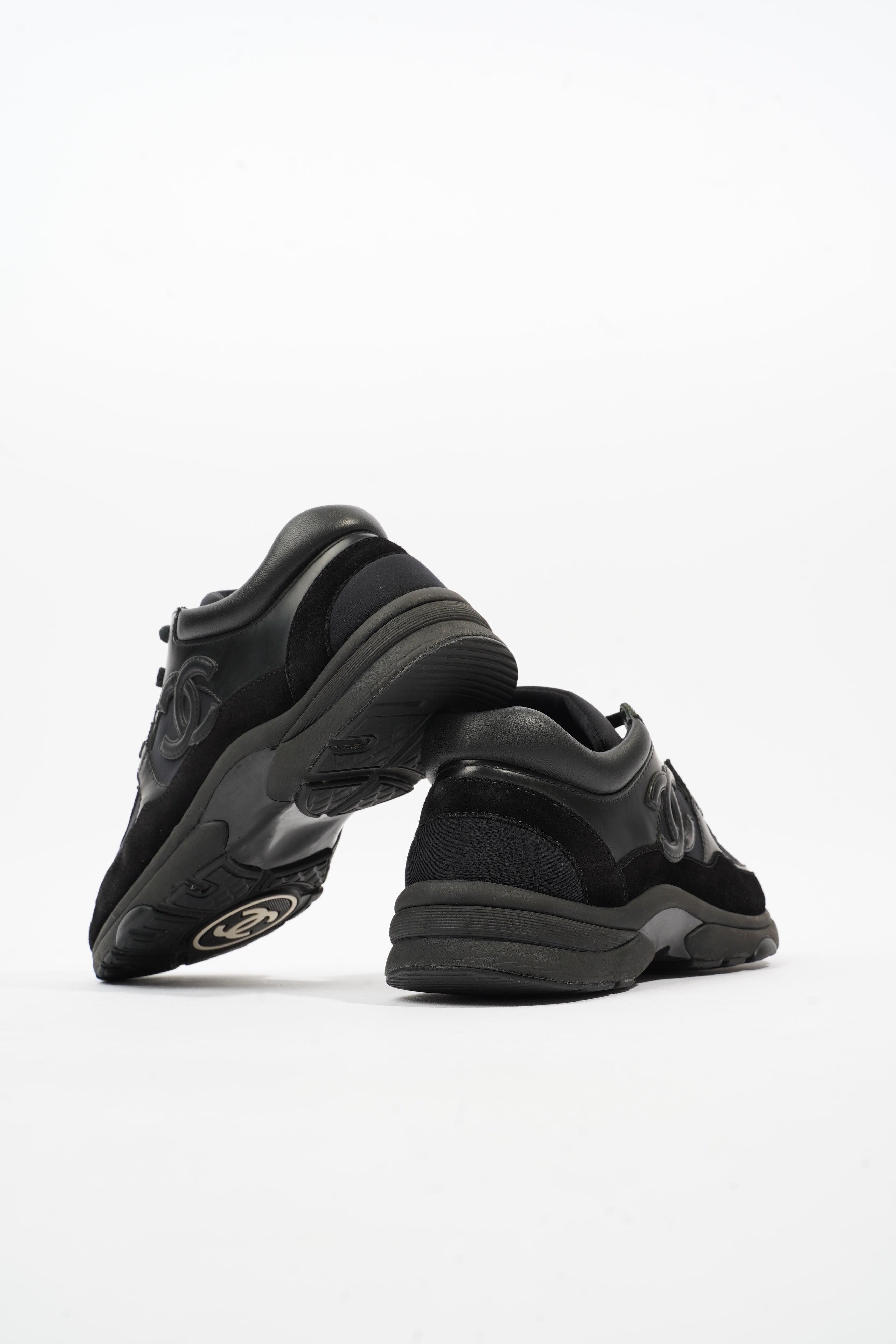 Chanel CC Runner Black Suede EU 37.5 UK 4.5
