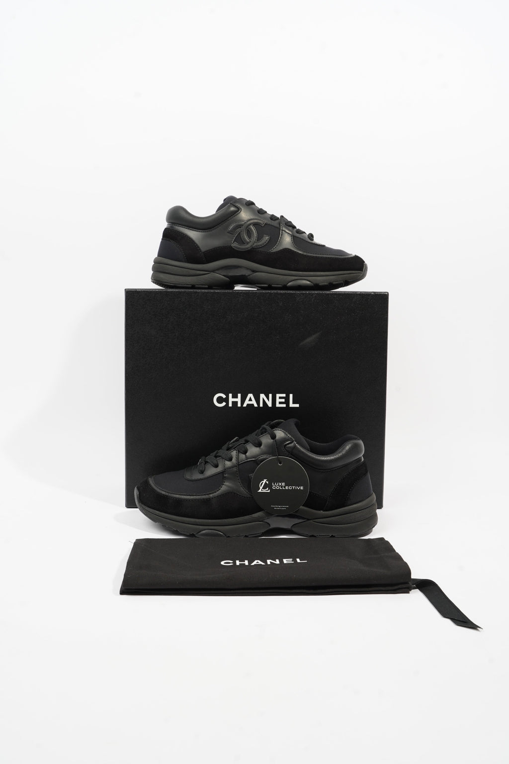 Chanel CC Runner Black Suede EU 37.5 UK 4.5