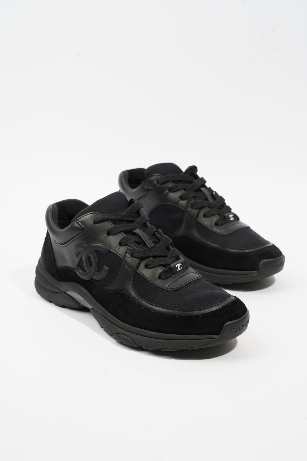 Chanel CC Runner Black Suede EU 37.5 UK 4.5