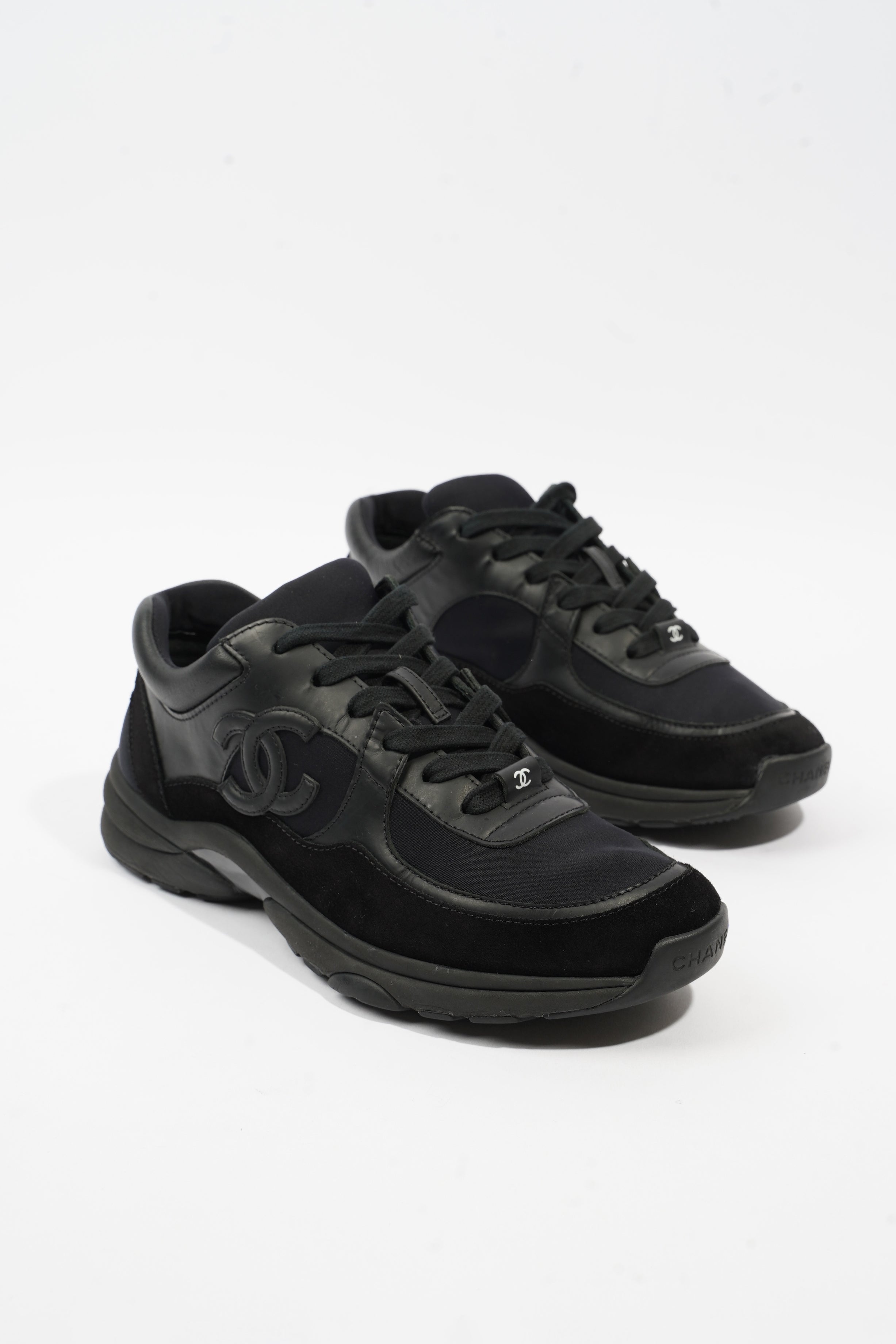 Chanel CC Runner Black Suede EU 37.5 UK 4.5