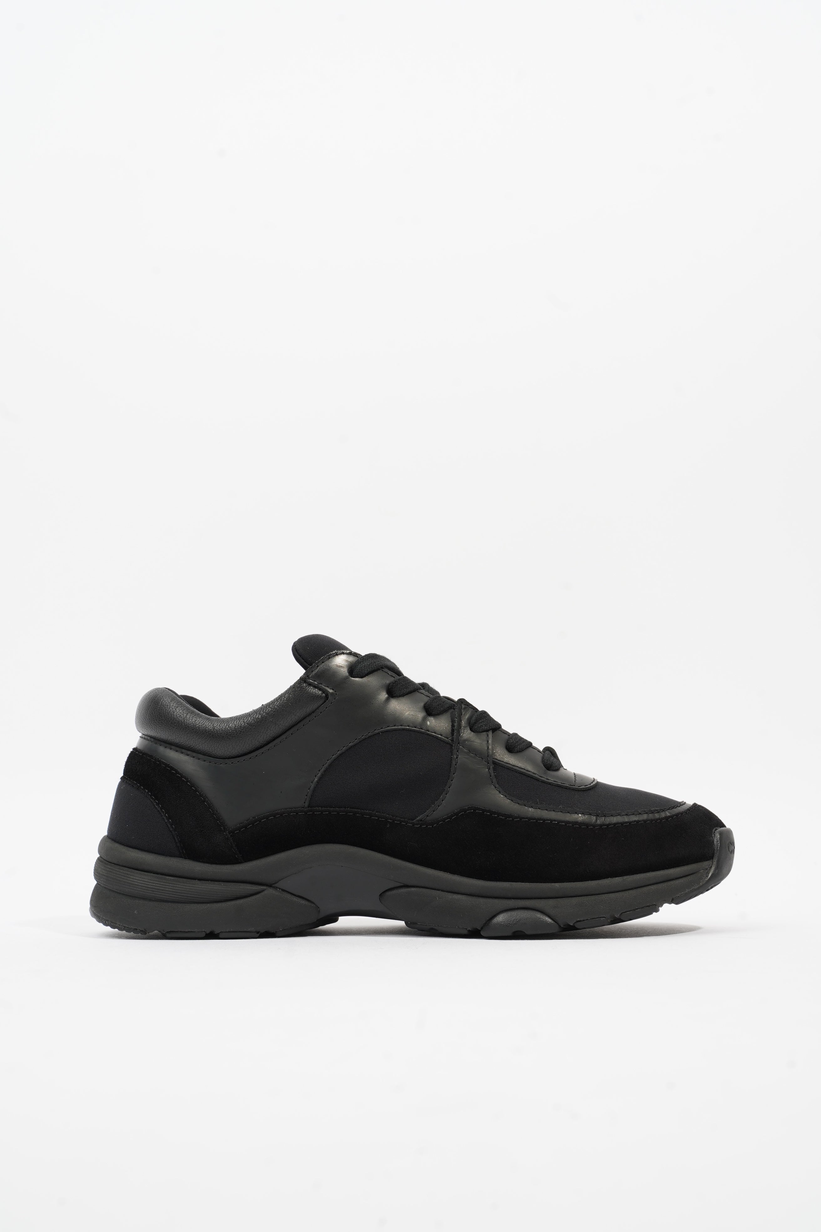 Chanel CC Runner Black Suede EU 37.5 UK 4.5