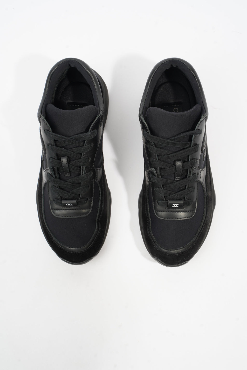 Chanel CC Runner Black Suede EU 37.5 UK 4.5