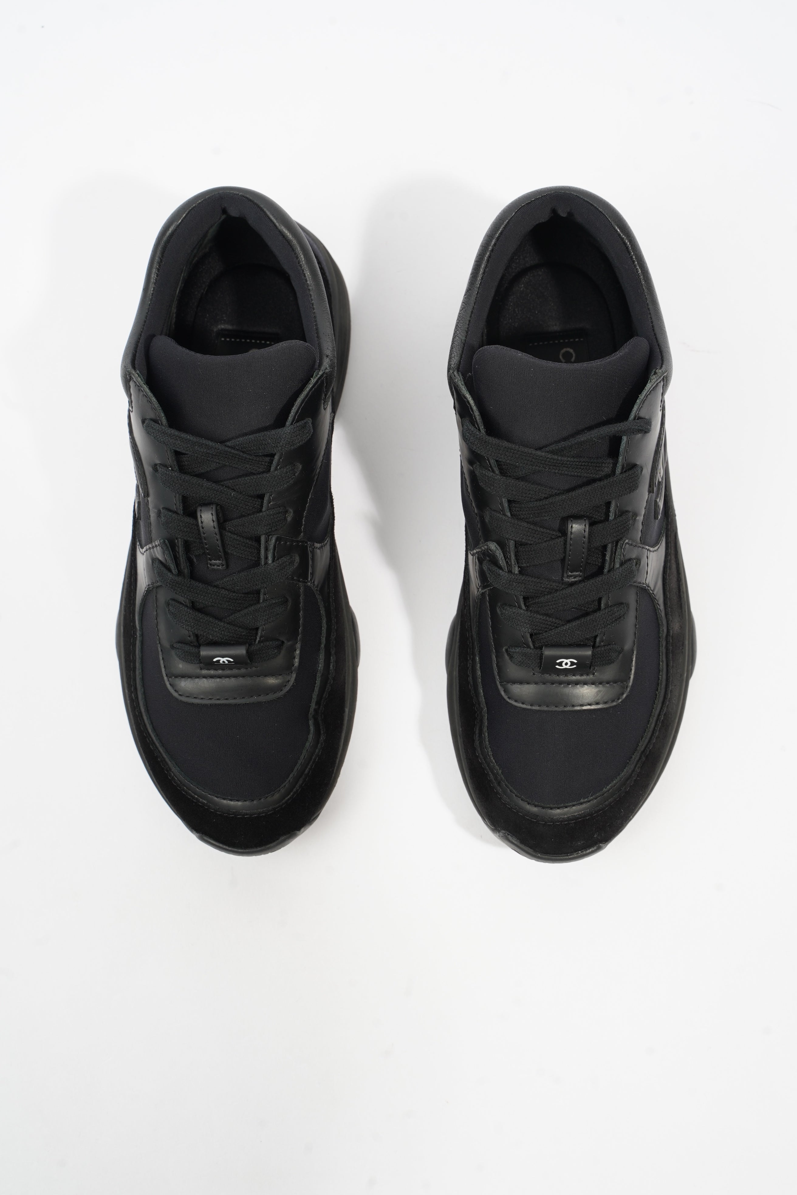Chanel CC Runner Black Suede EU 37.5 UK 4.5