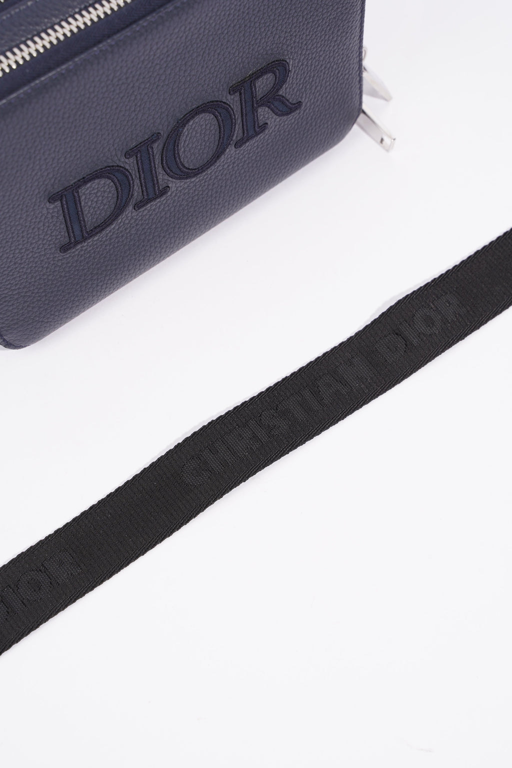 Christian Dior Messenger Pouch Navy Leather