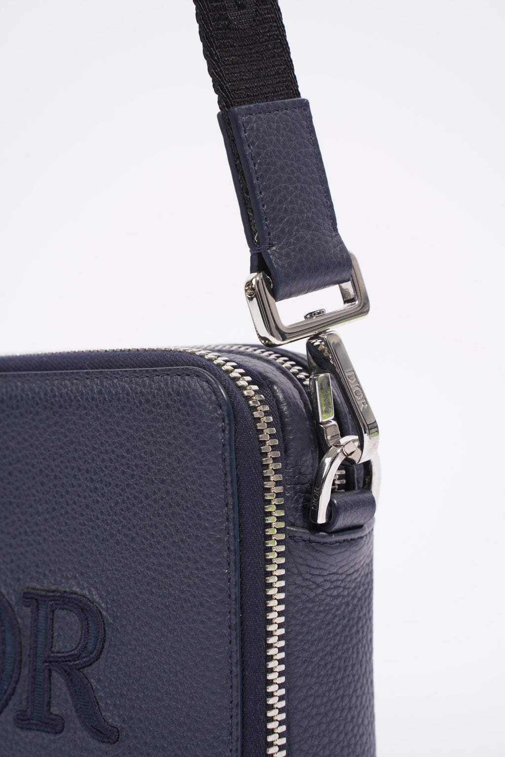 Christian Dior Messenger Pouch Navy Leather