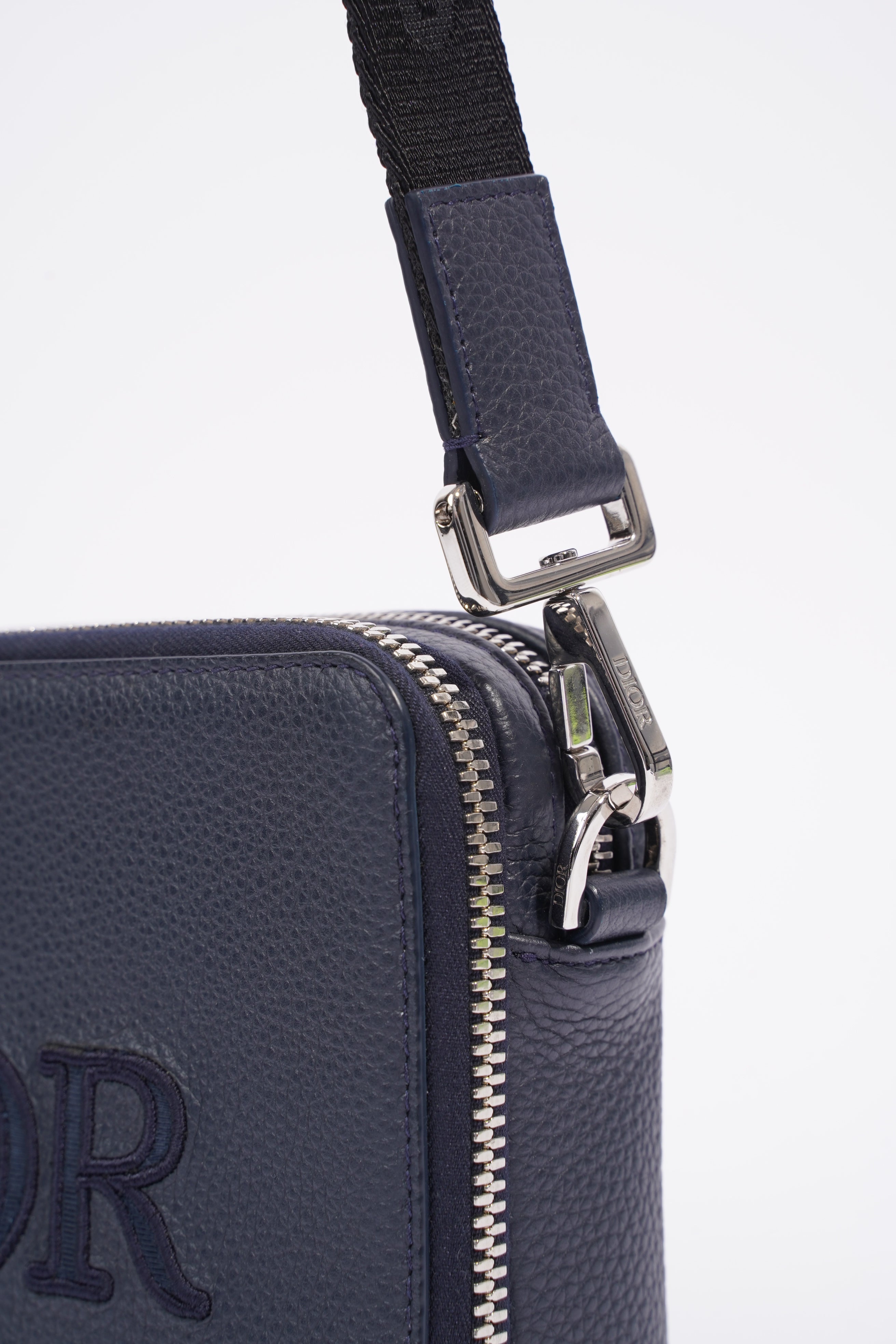 Christian Dior Messenger Pouch Navy Leather
