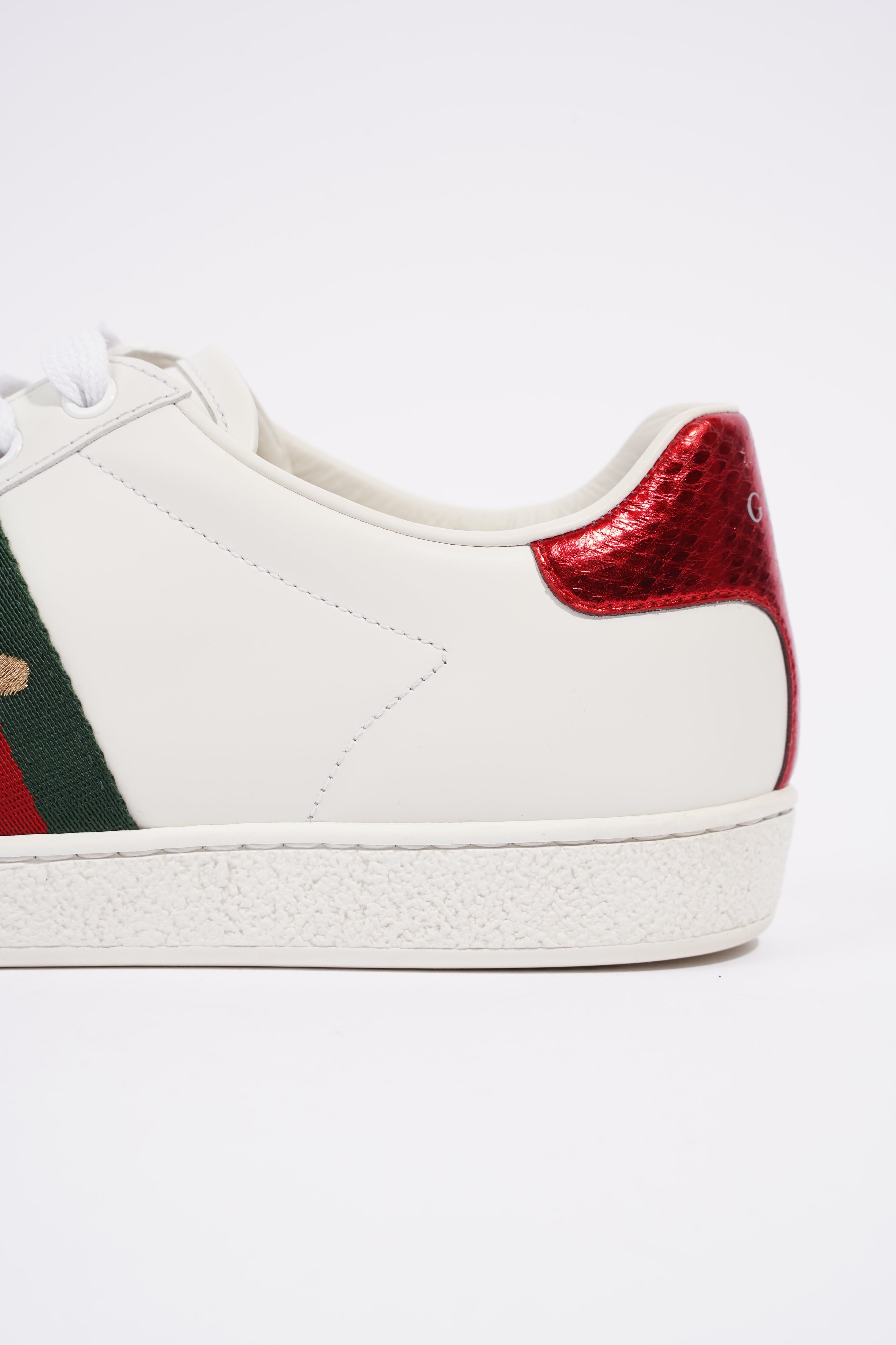 Gucci Ace Embroidered Bee White / Red / Green Leather EU 39 UK 6