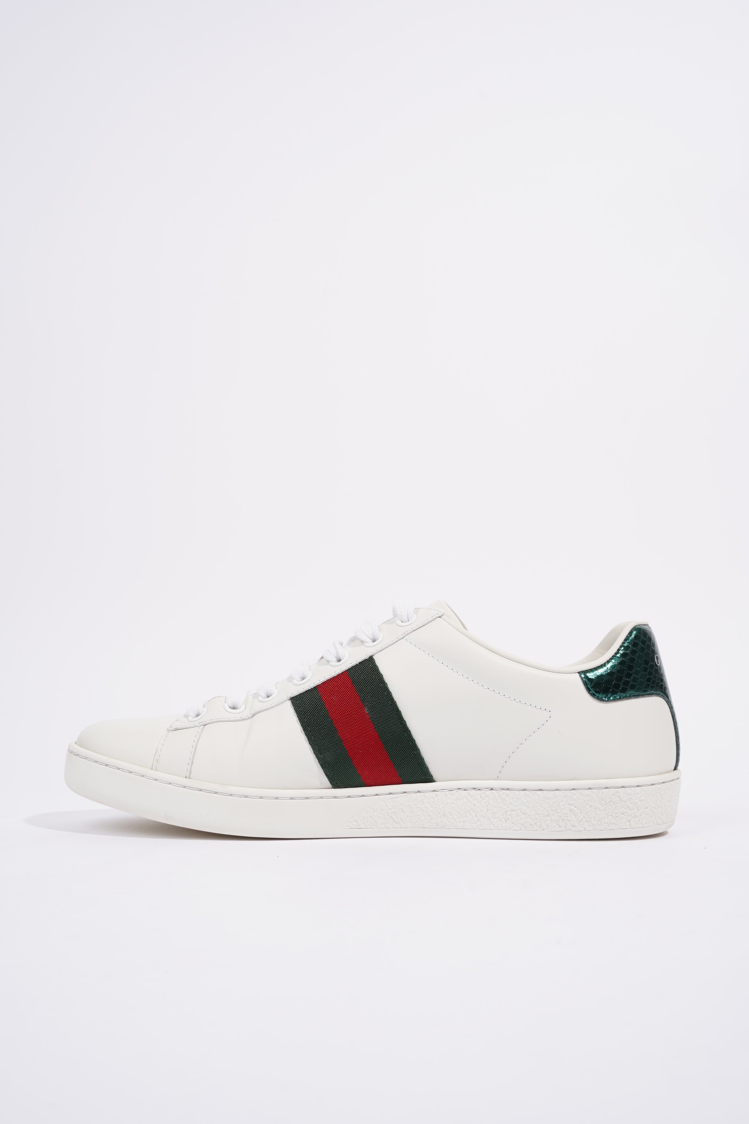 Gucci Ace Embroidered Bee White / Red / Green Leather EU 39 UK 6