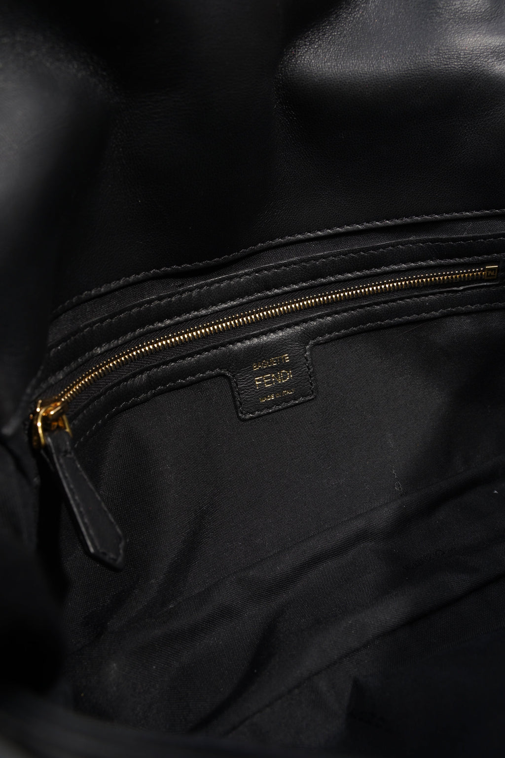 Fendi Baguette Bag Black Leather