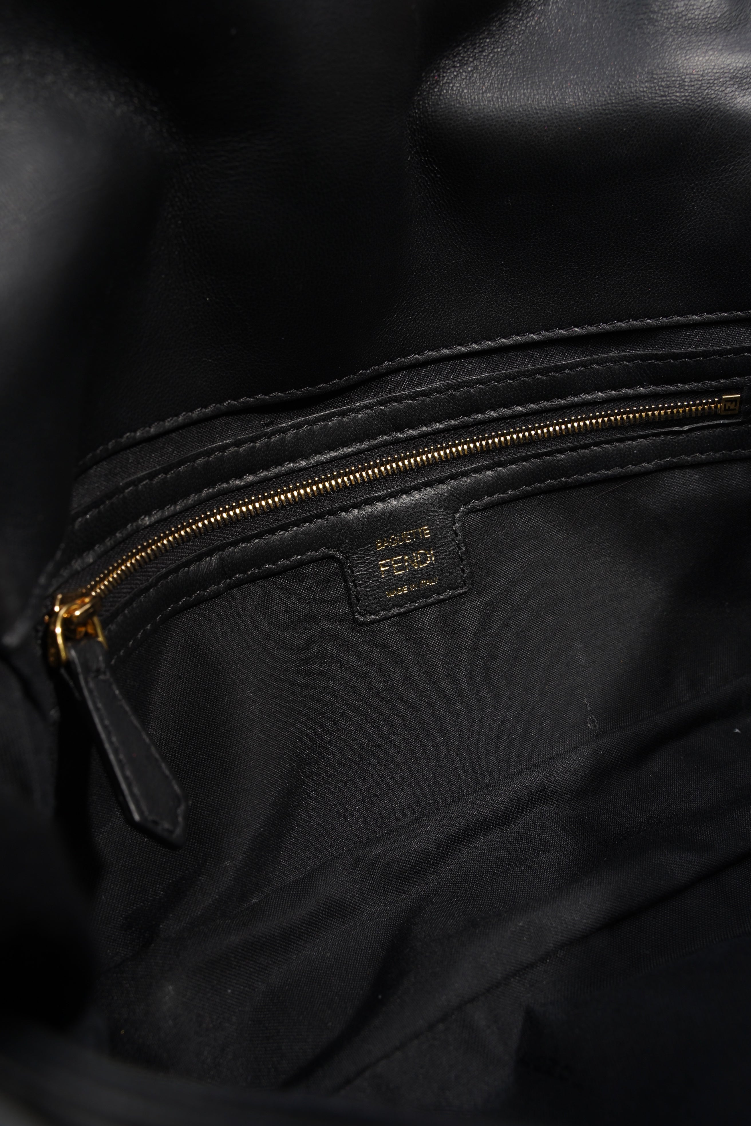 Fendi Baguette Bag Black Leather